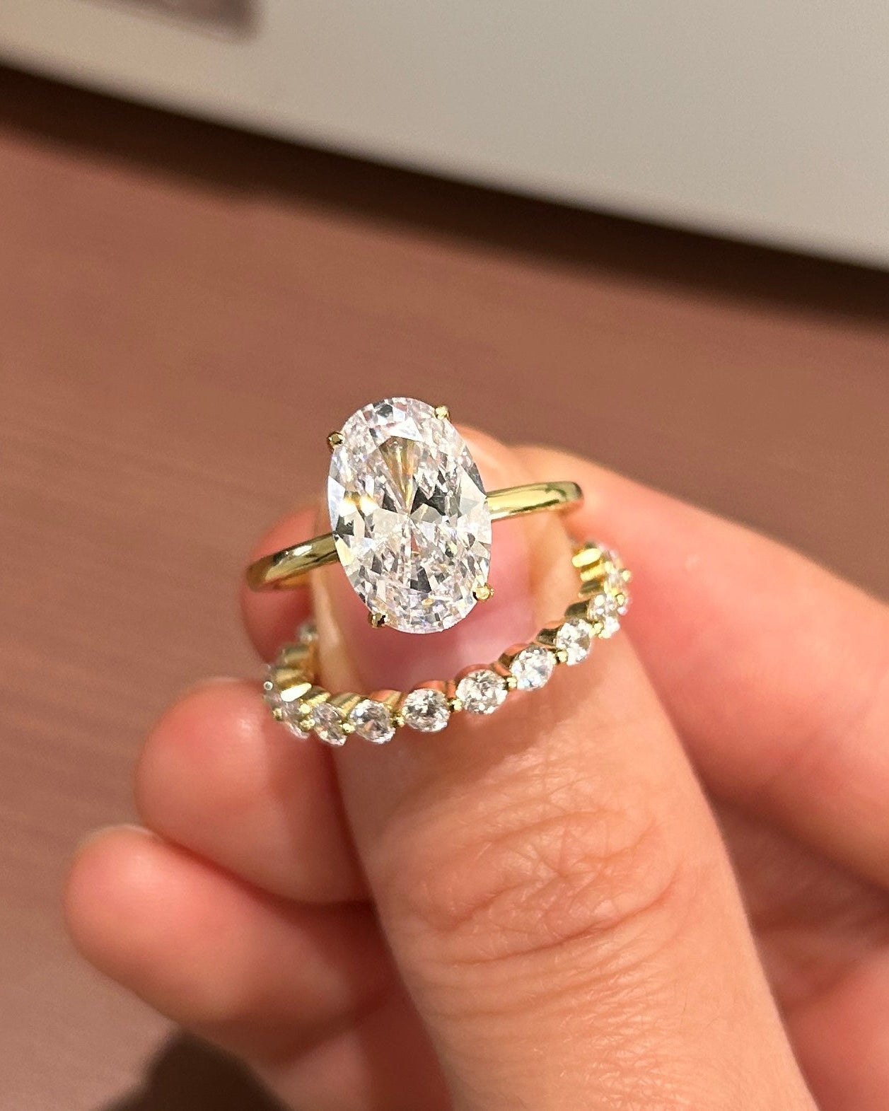 Conjunto de Noiva em Prata Sterling com Corte Oval - 2 Peças