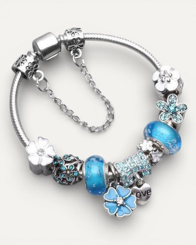 Vintage Blue Silver Bracelets