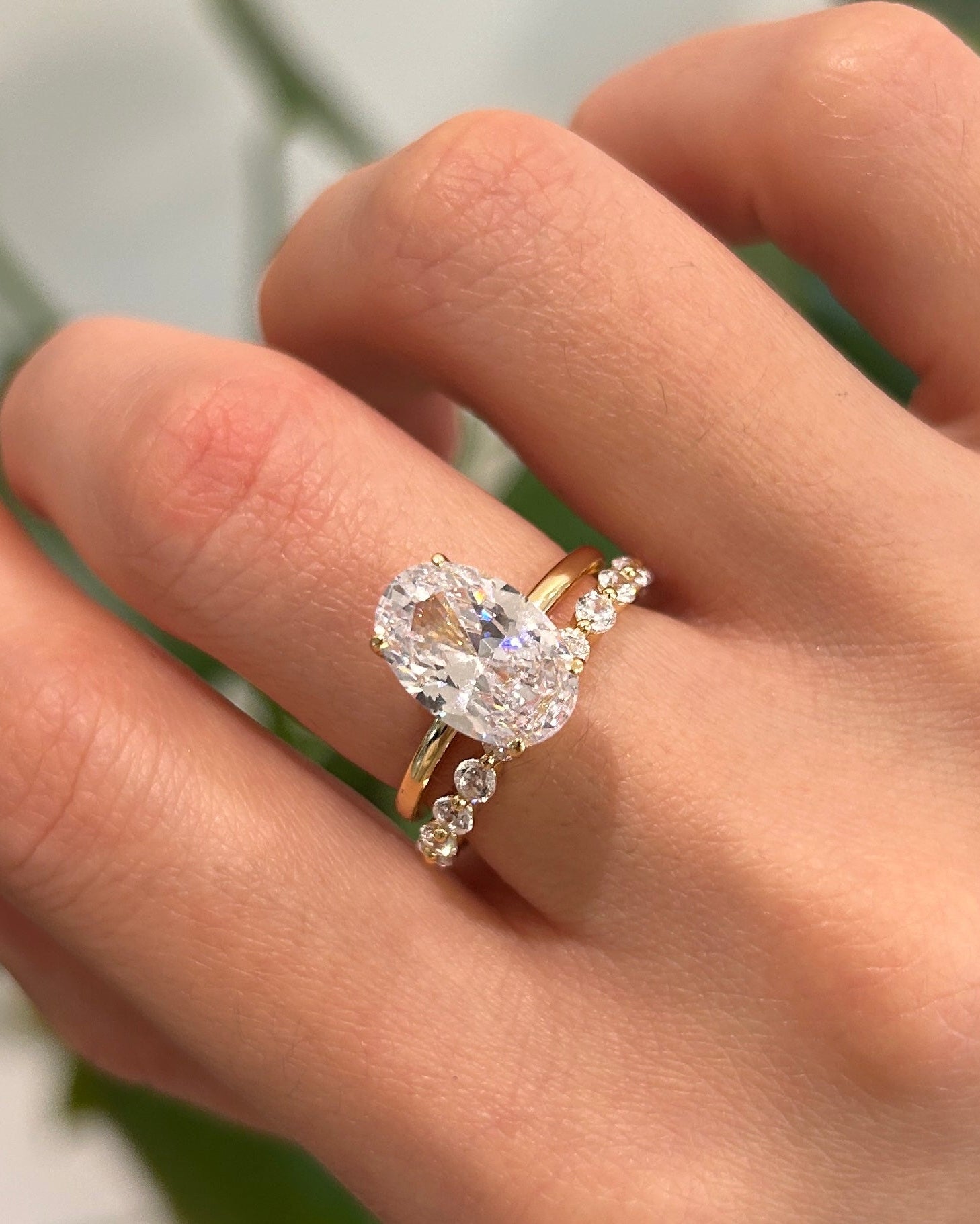 Conjunto de Noiva em Prata Sterling com Corte Oval - 2 Peças