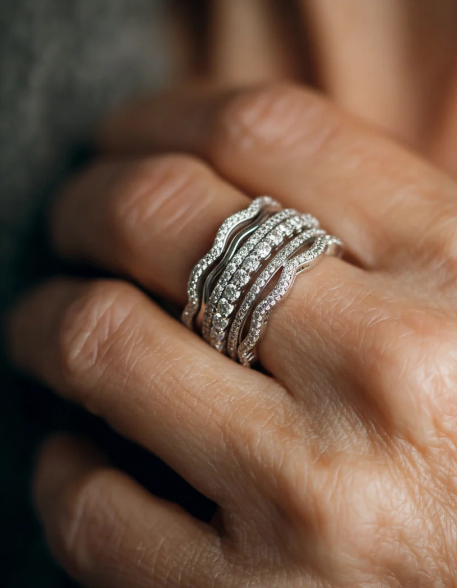 Vintage Layered Cubic Zirconia Ring