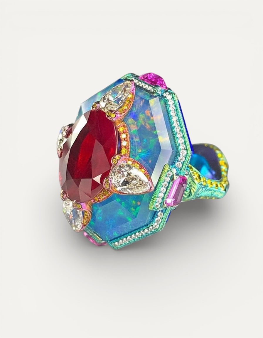 Vintage Multicoloured Ring