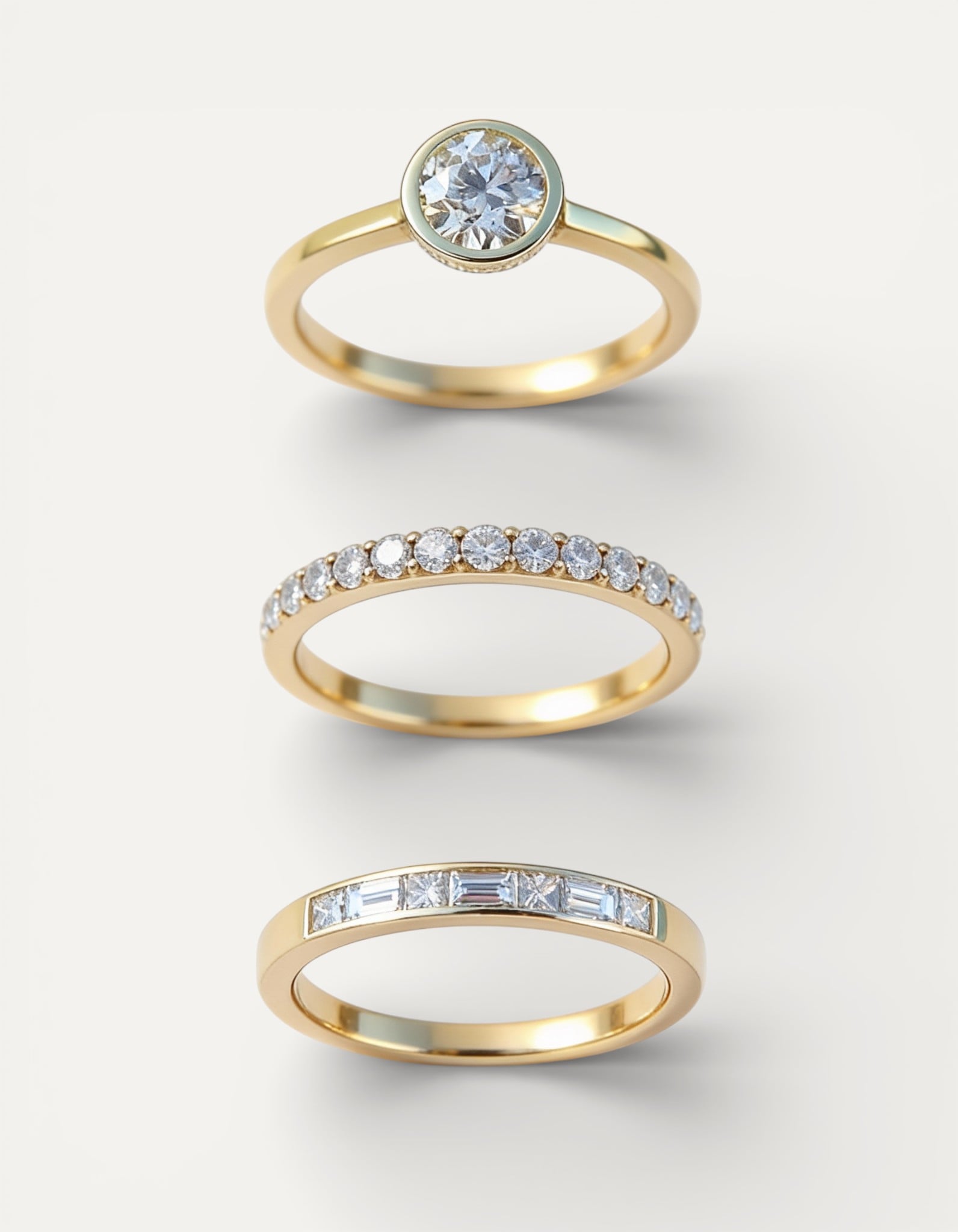 Vintage Sparkling Ring Set