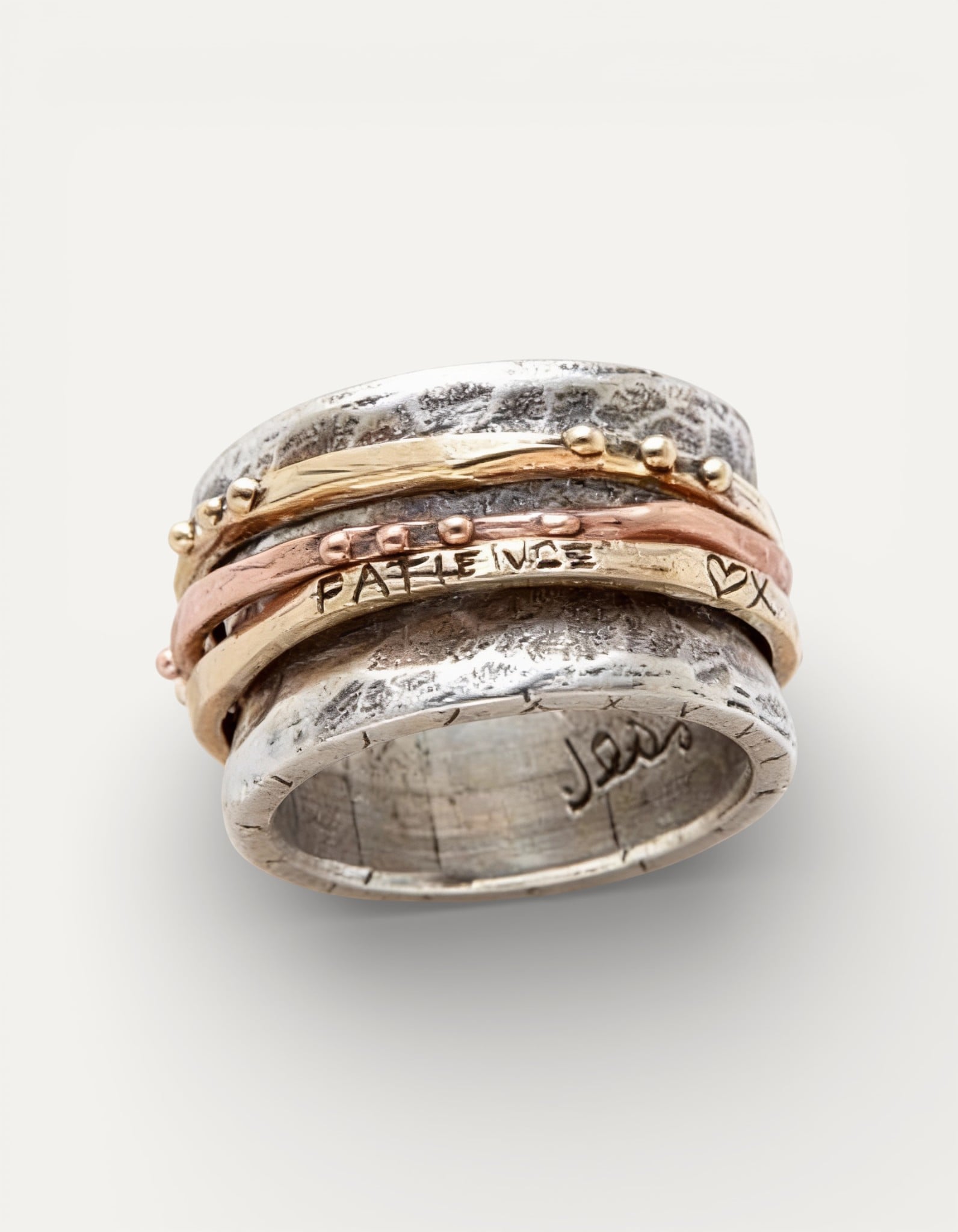 Vintage Rose Gold and Silver Ring