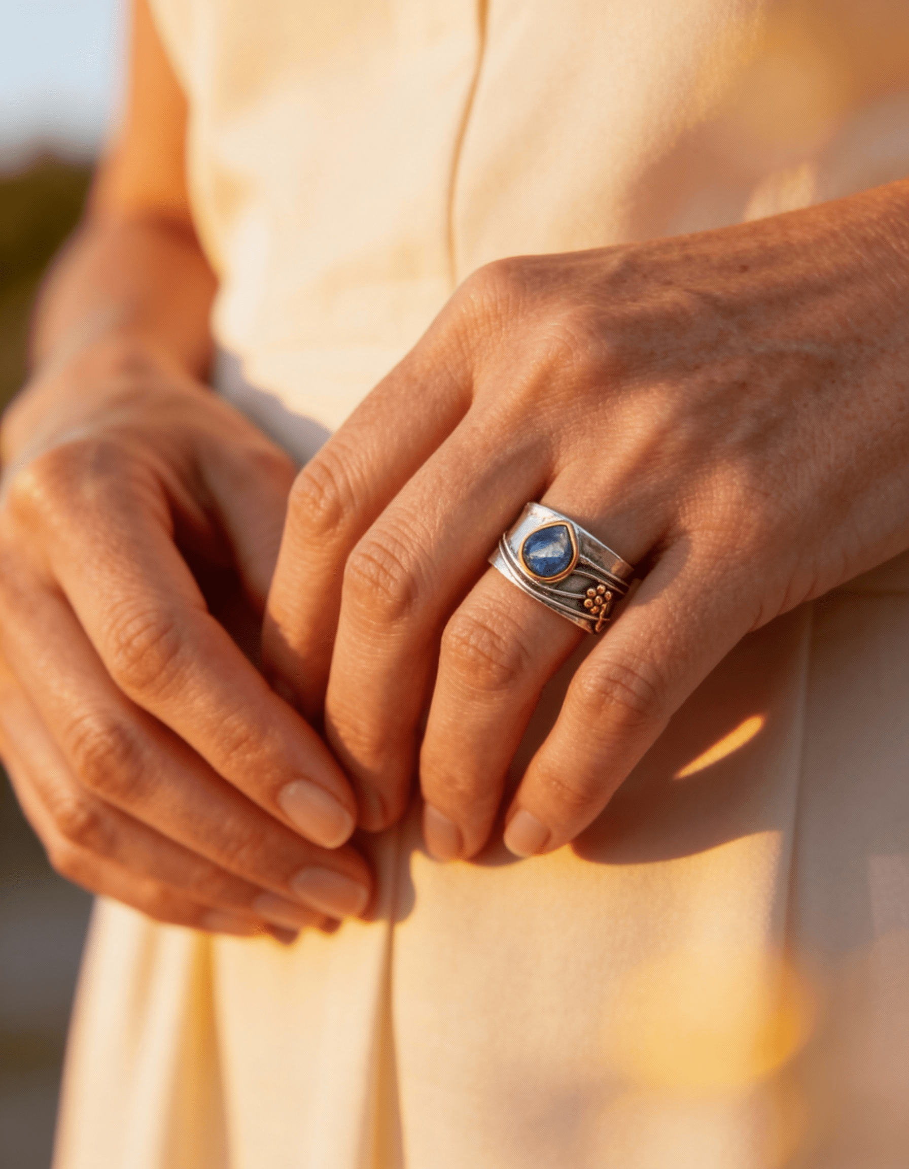 Bohemian Gemstone Meditation Ring