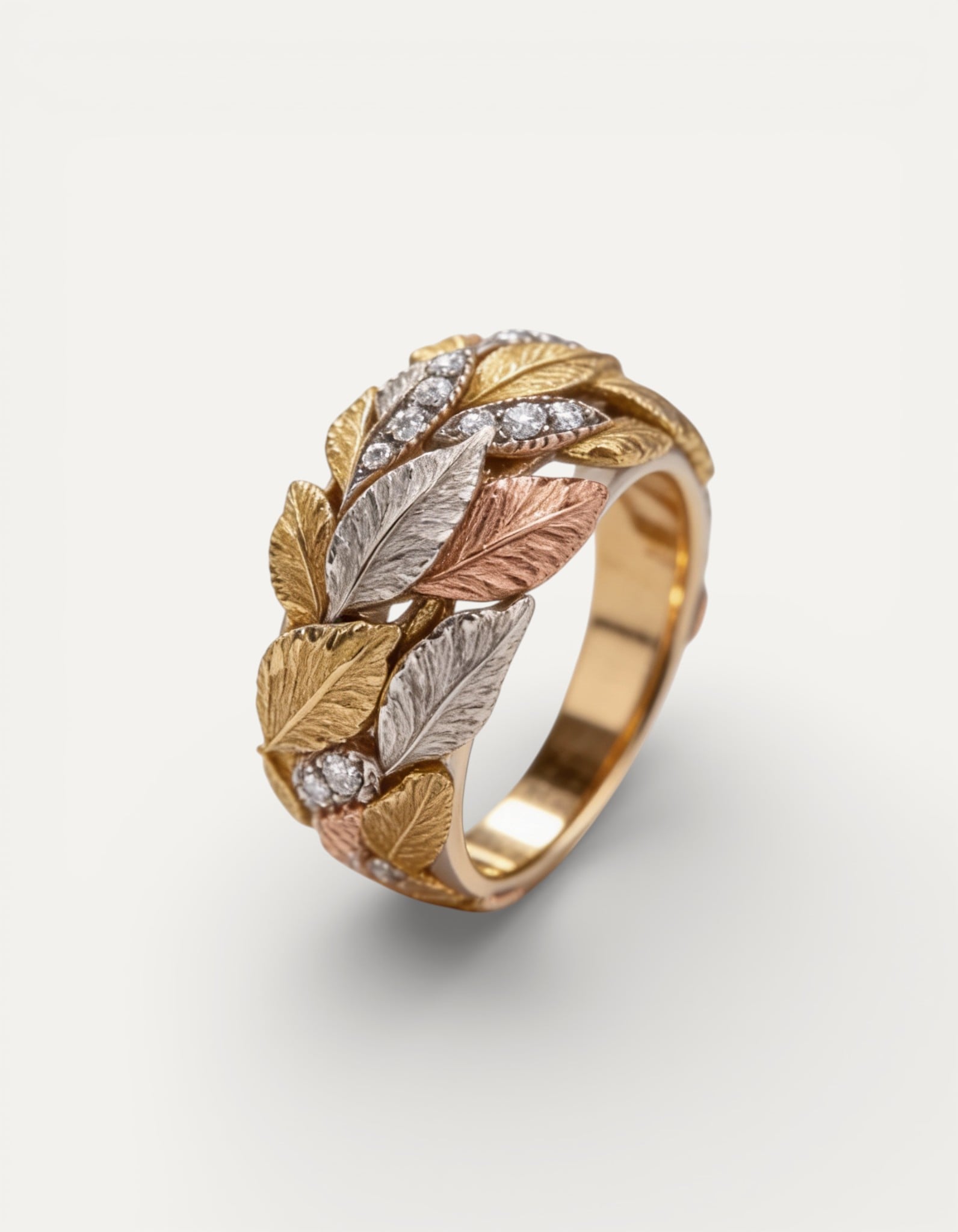 Autumn Gold, Silver and Copper Ring