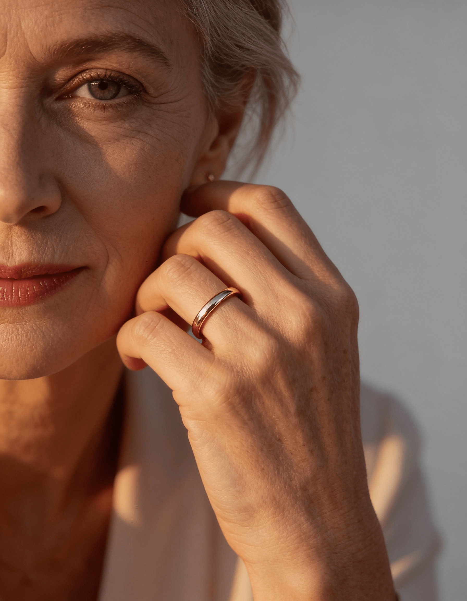 Simple Gold and Silver Ring