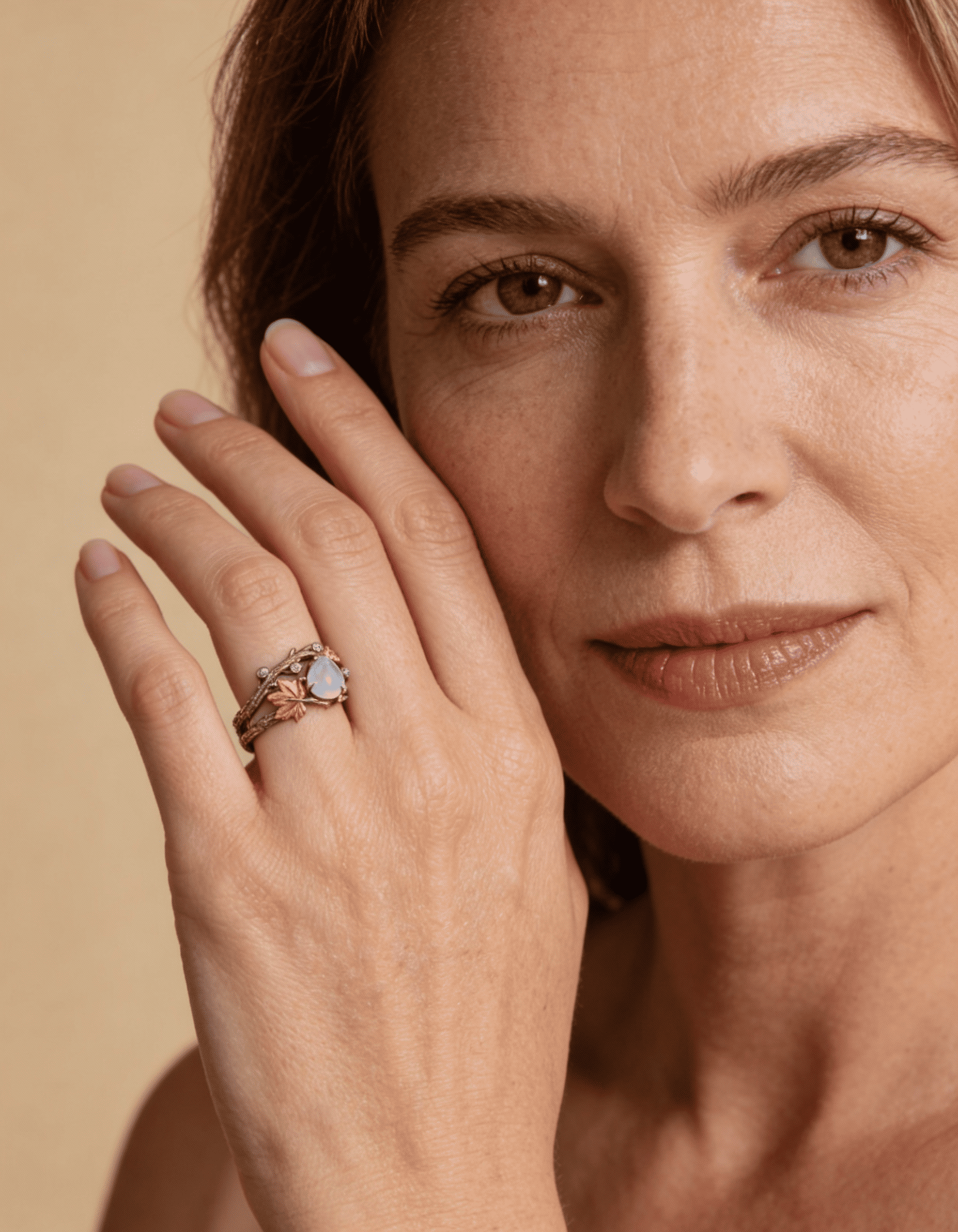 Vintage Gold Maple Leaf Ring