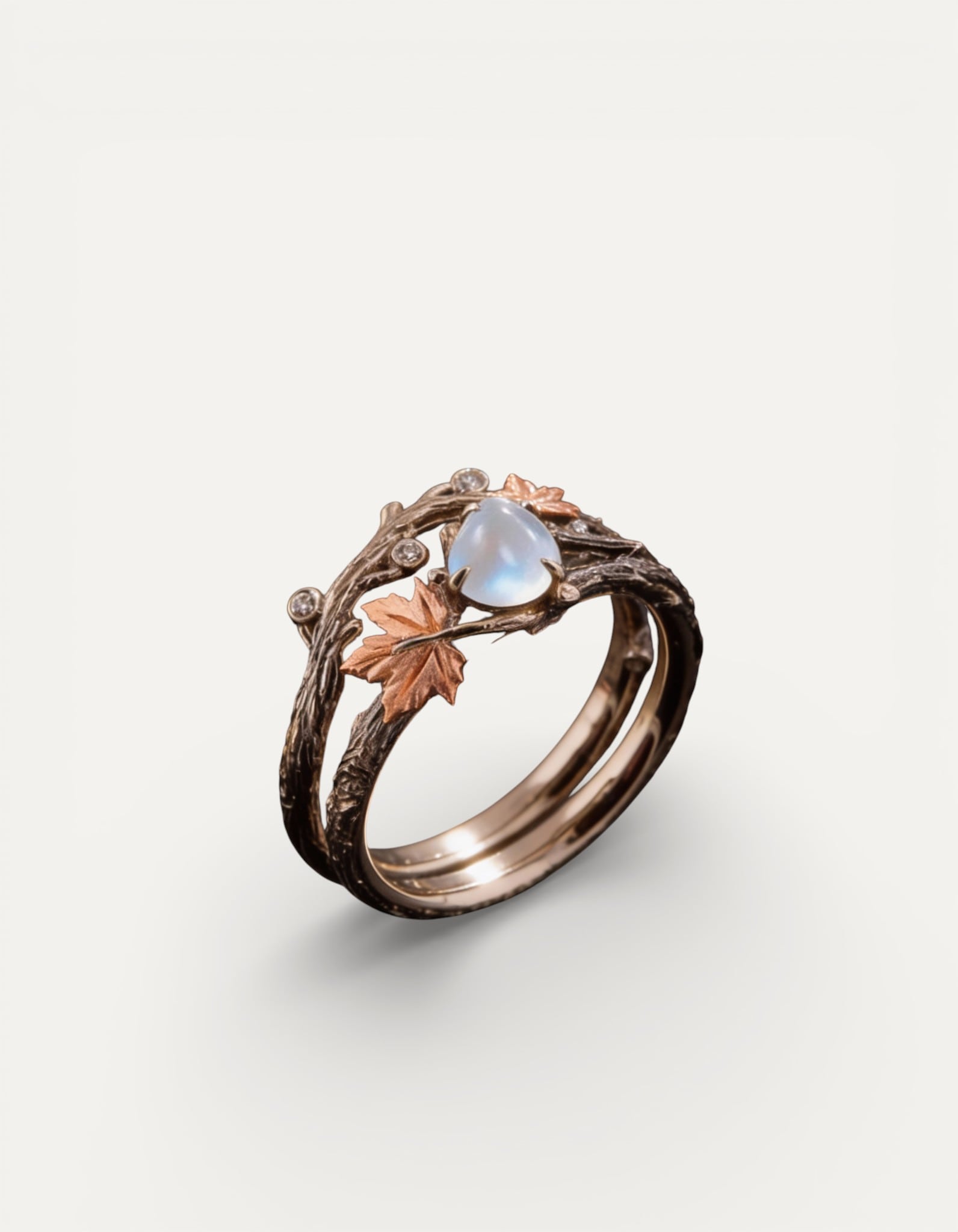 Vintage Gold Maple Leaf Ring