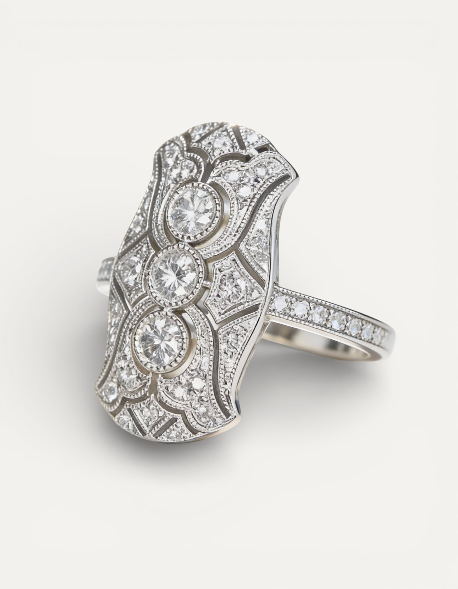 Vintage Sparkling Silver Ring