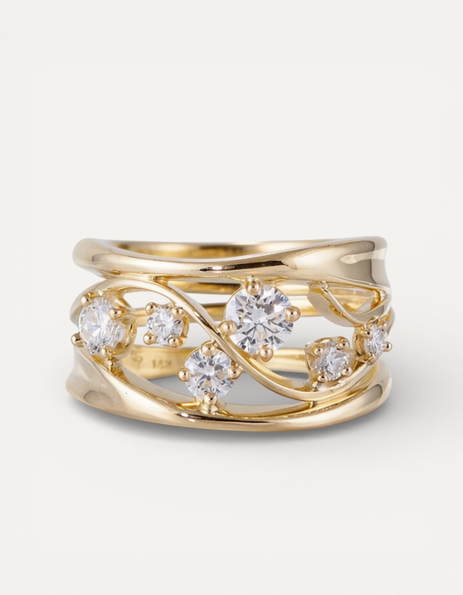Elegant Gold-Plated Cubic Zirconia Ring