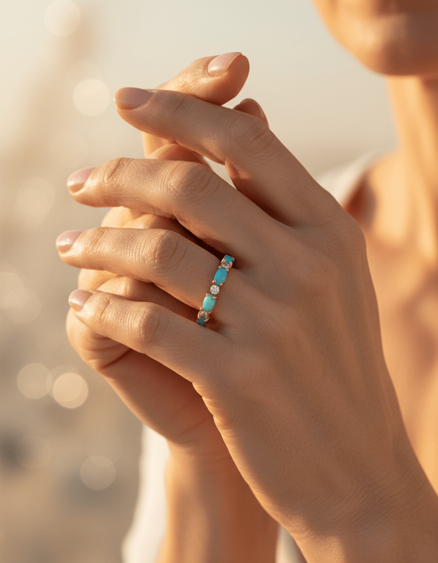 Platinum Heart Opal and Diamond Ring