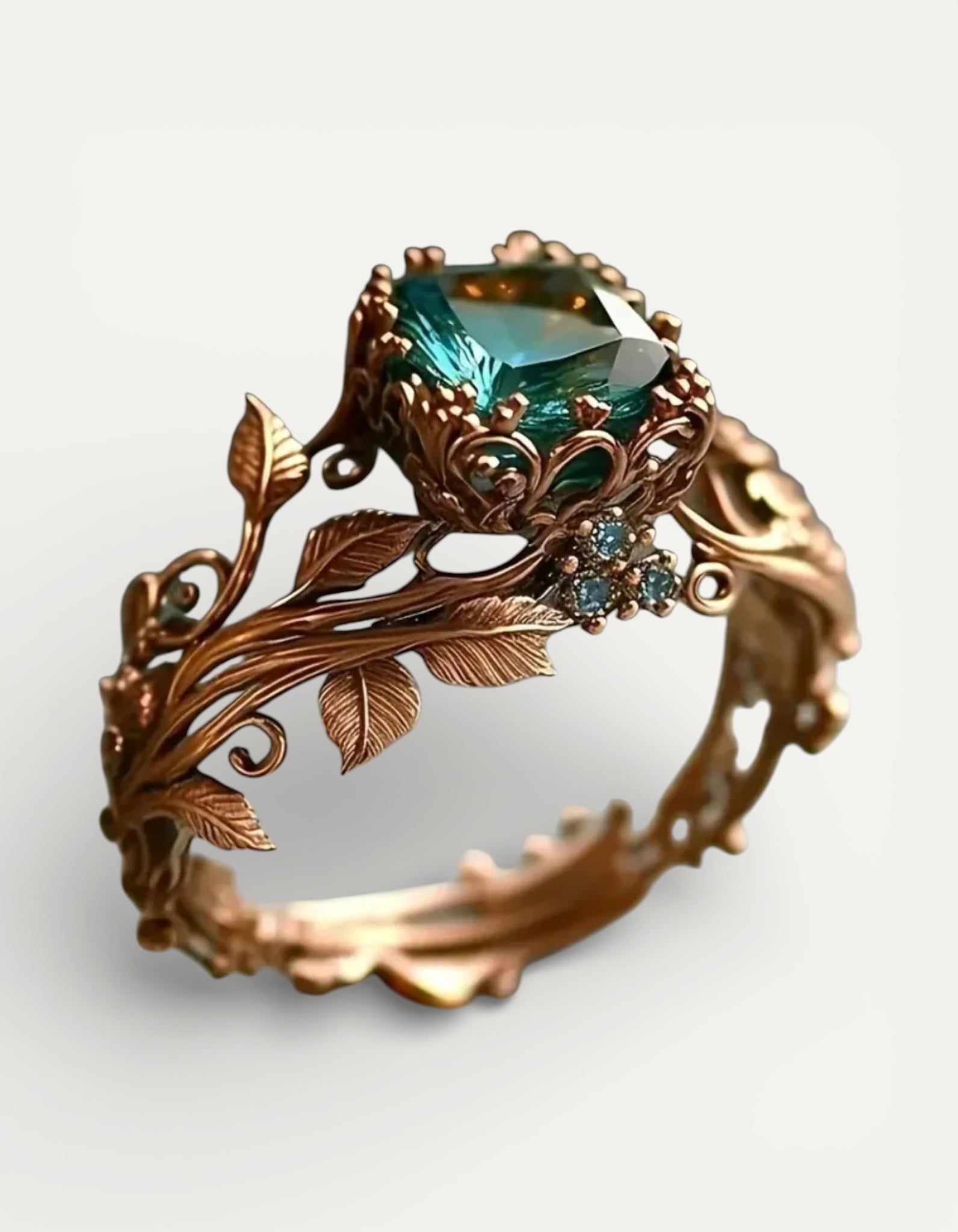 Nature Green Crystal Ring