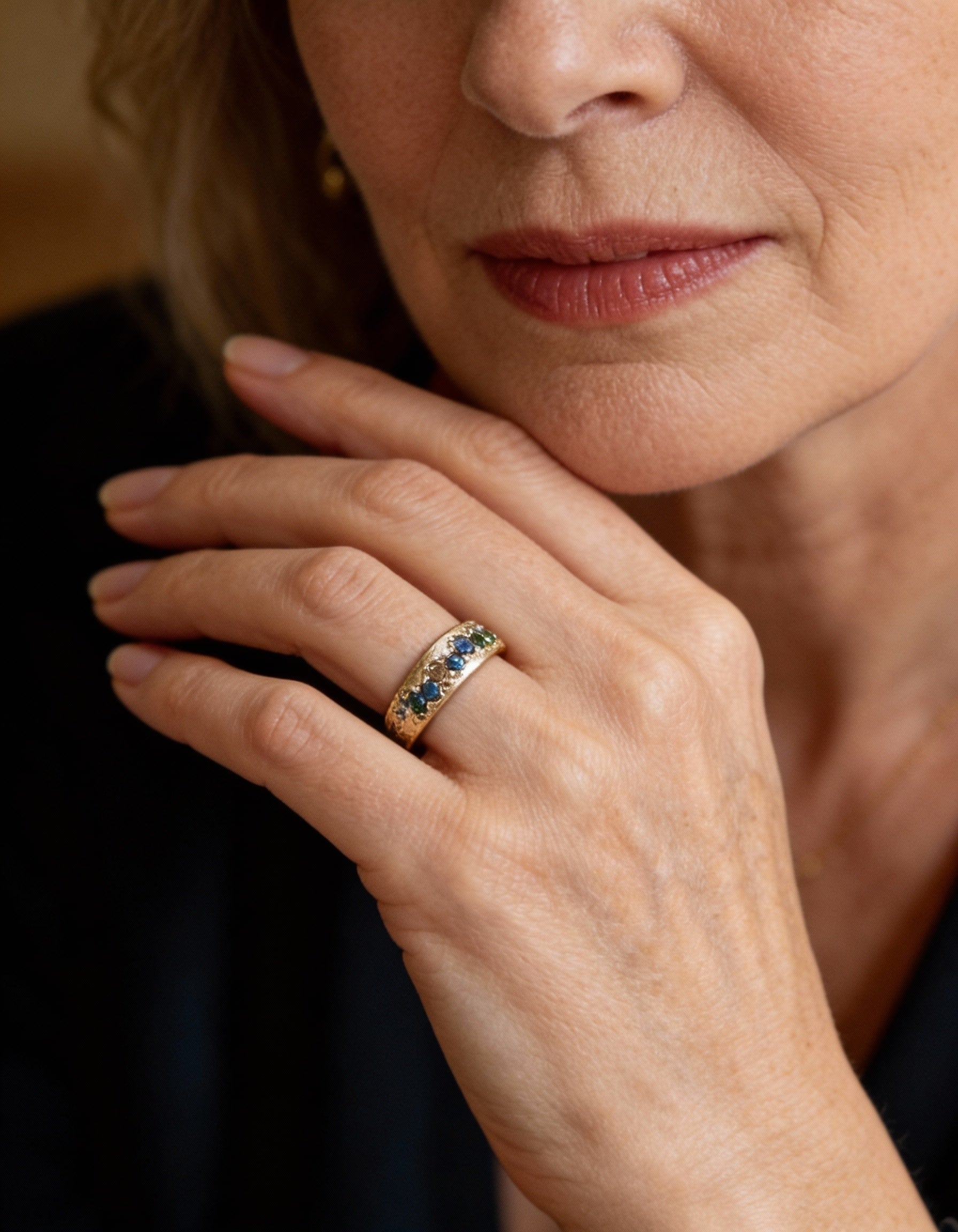 Vintage Gold Colourful Ring