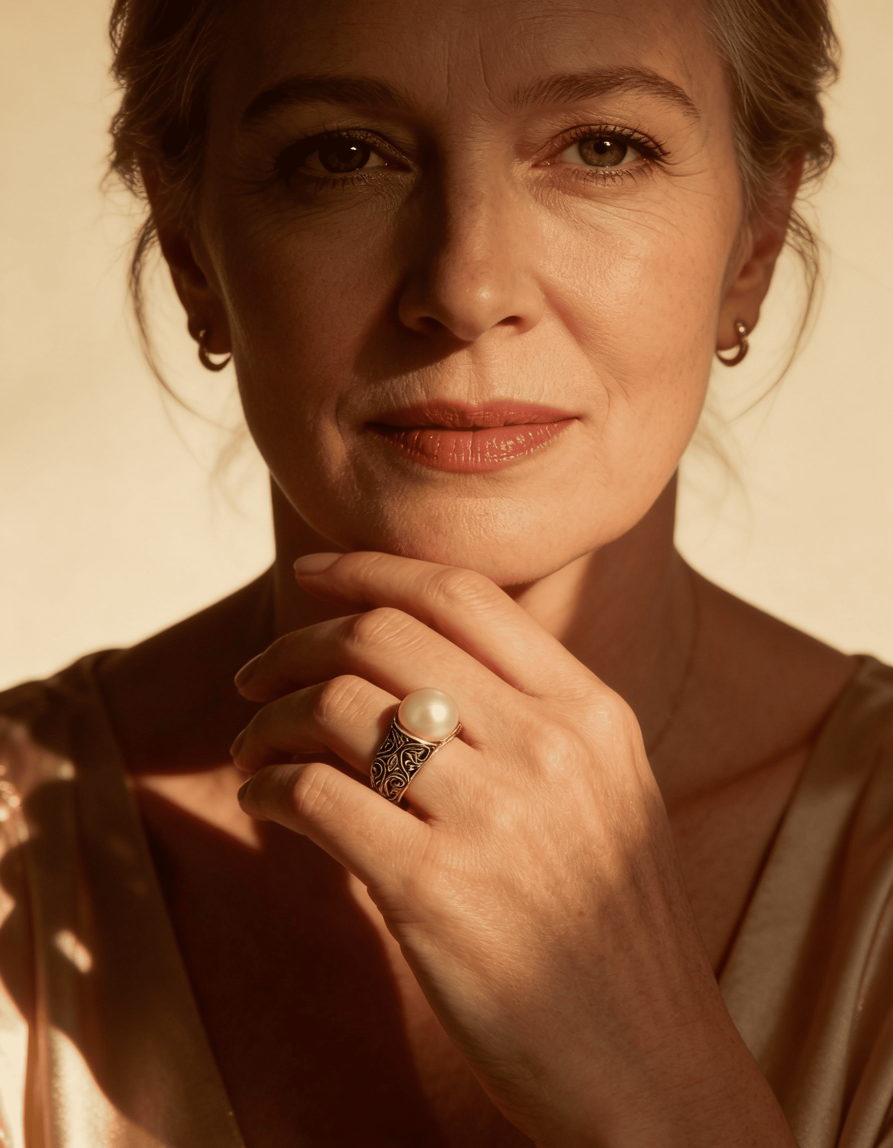 Vintage Gold Pearl Ring