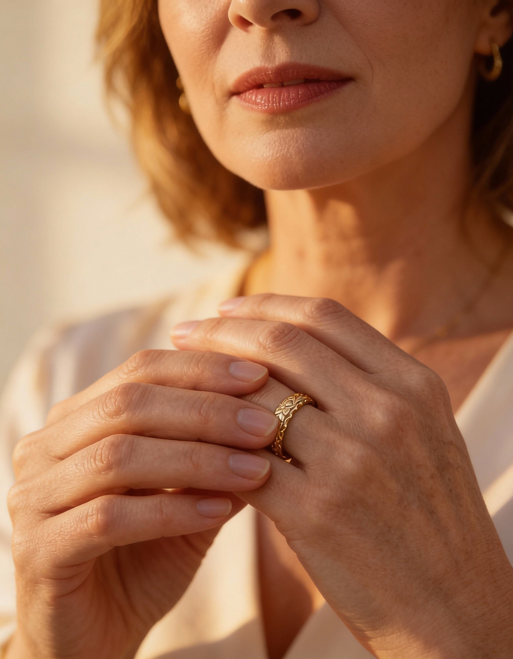 Vintage Gold Flower Ring