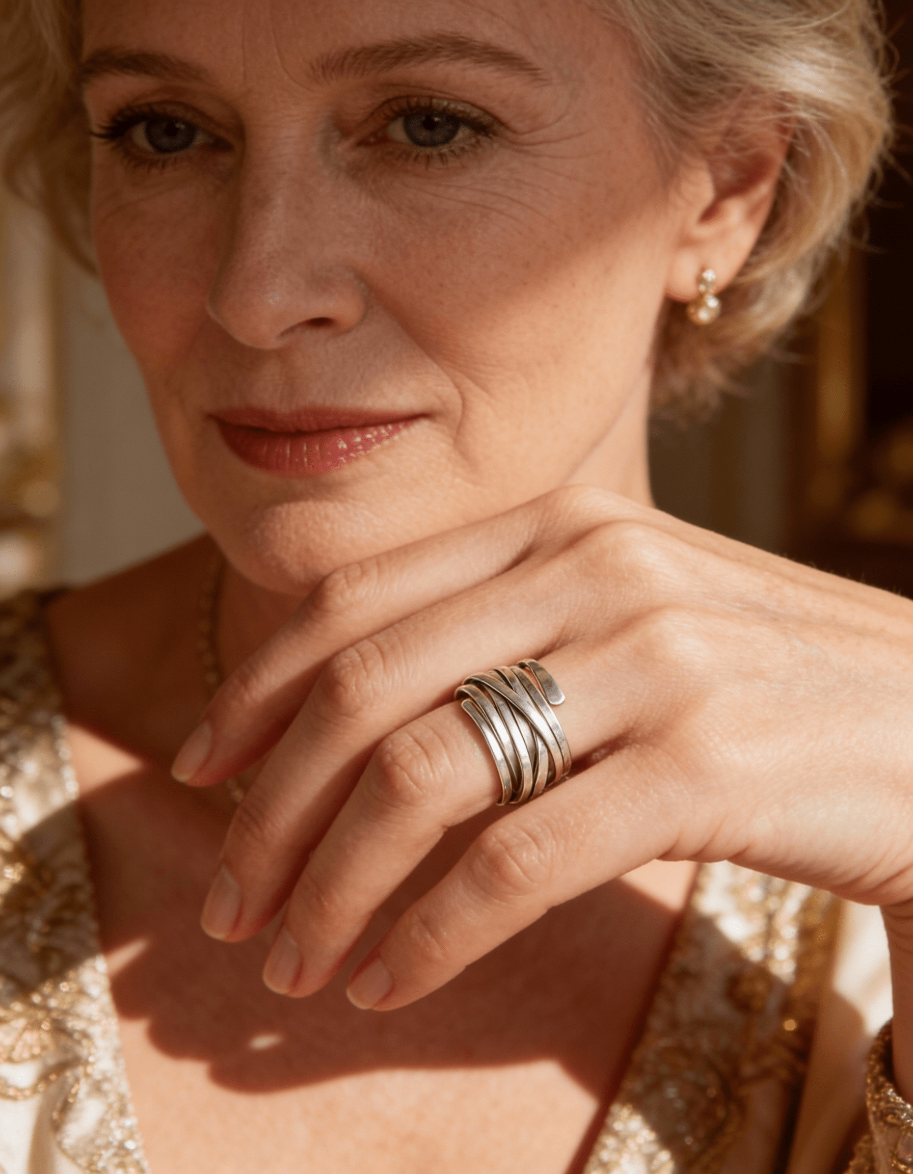 Geometric Metal Ring