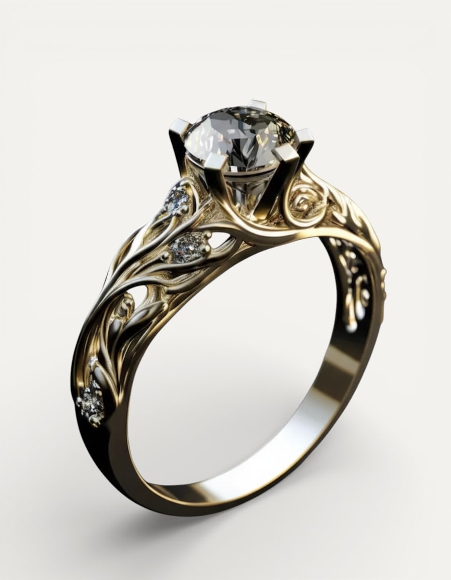 Elegant Exotic Cubic Zirconia Ring