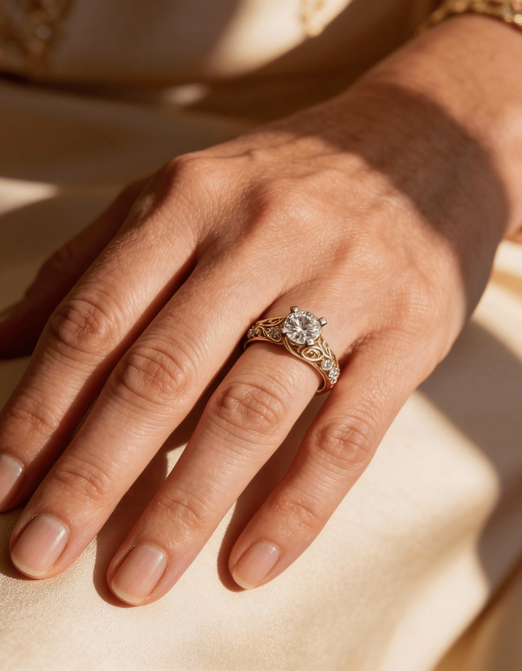 Elegant Exotic Cubic Zirconia Ring