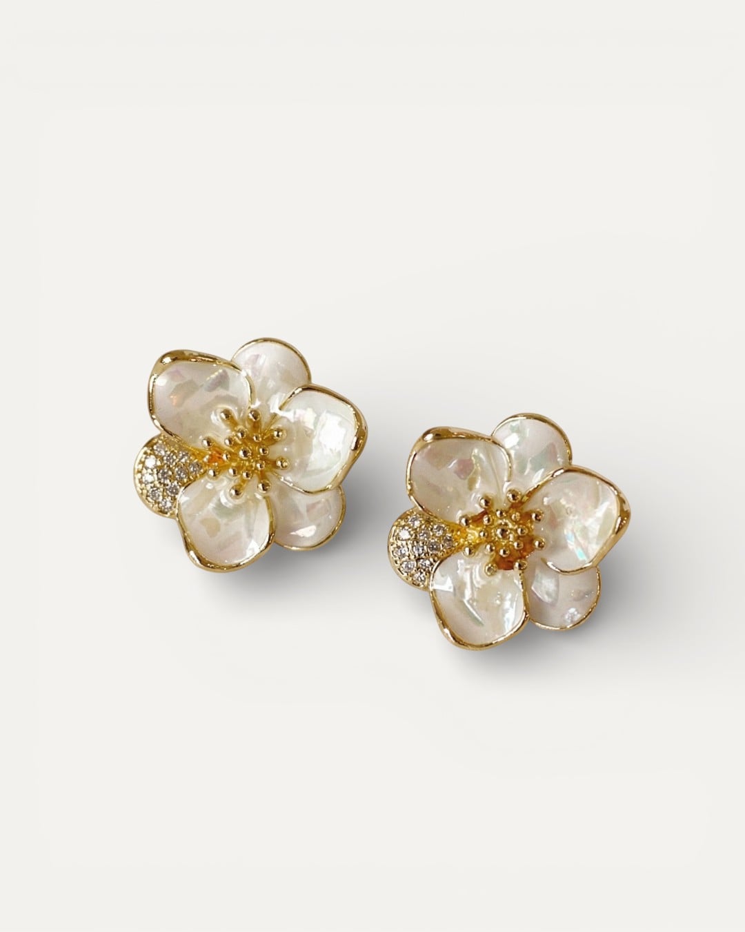 Elegant Gold Petal Earrings