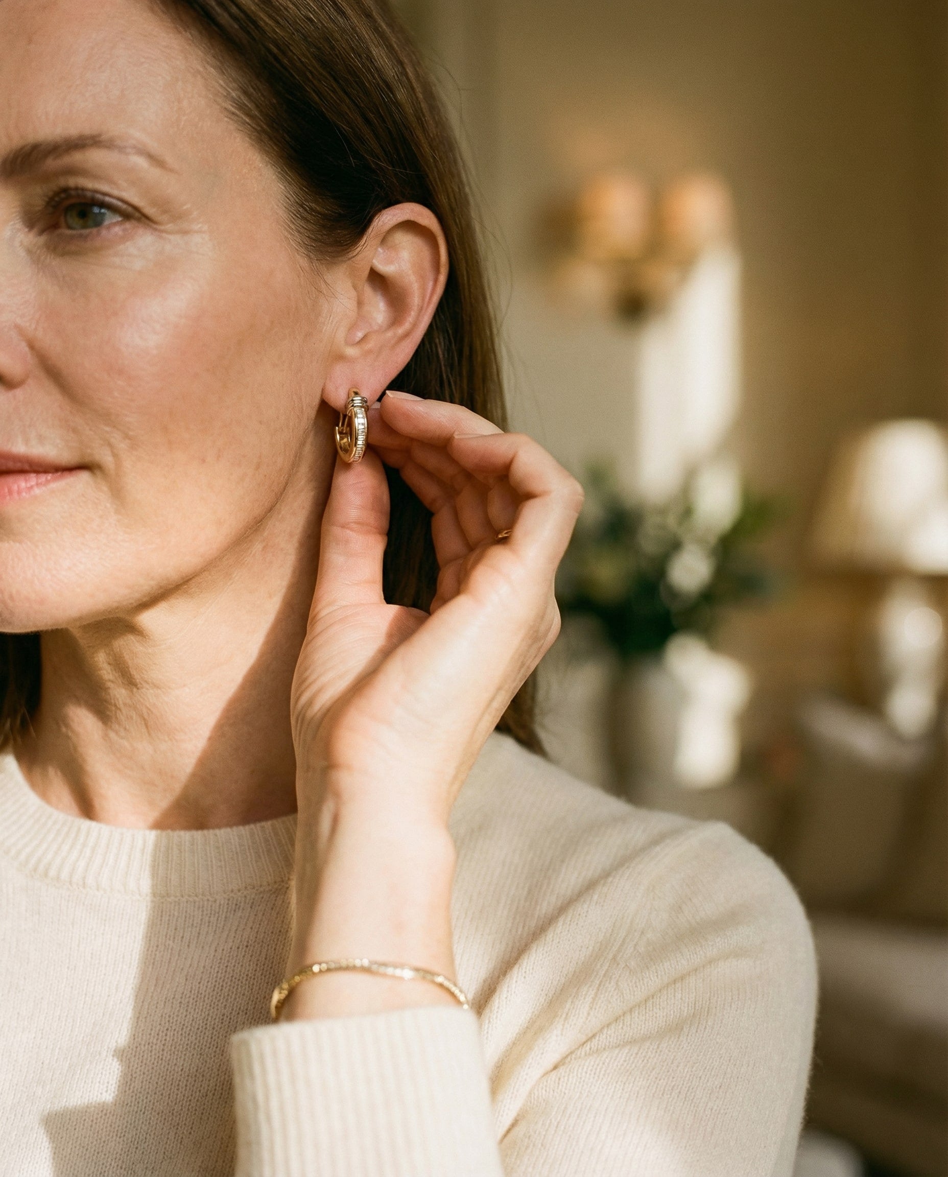 Vintage Gold Diamond Earrings