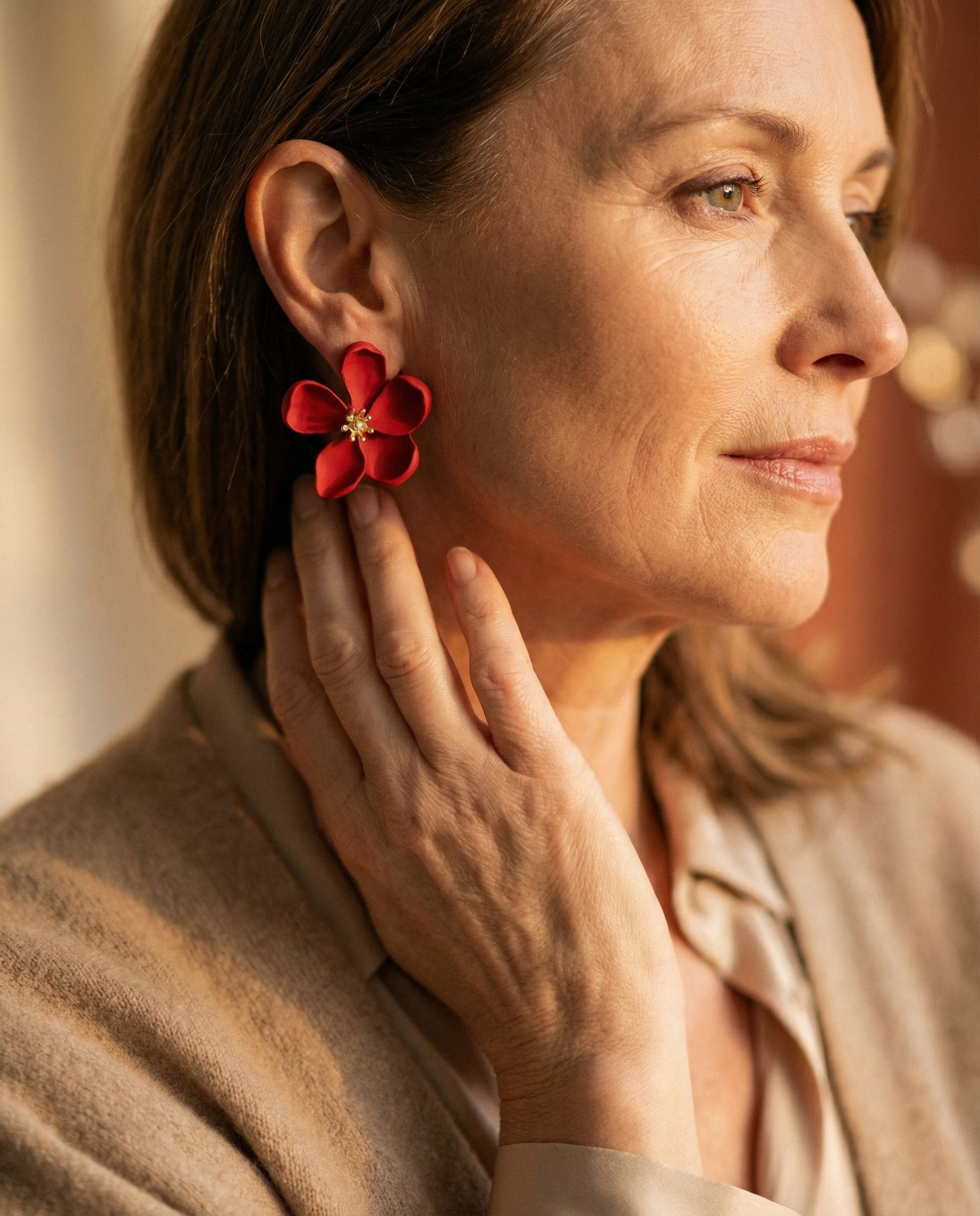 Gold Flower Earrings