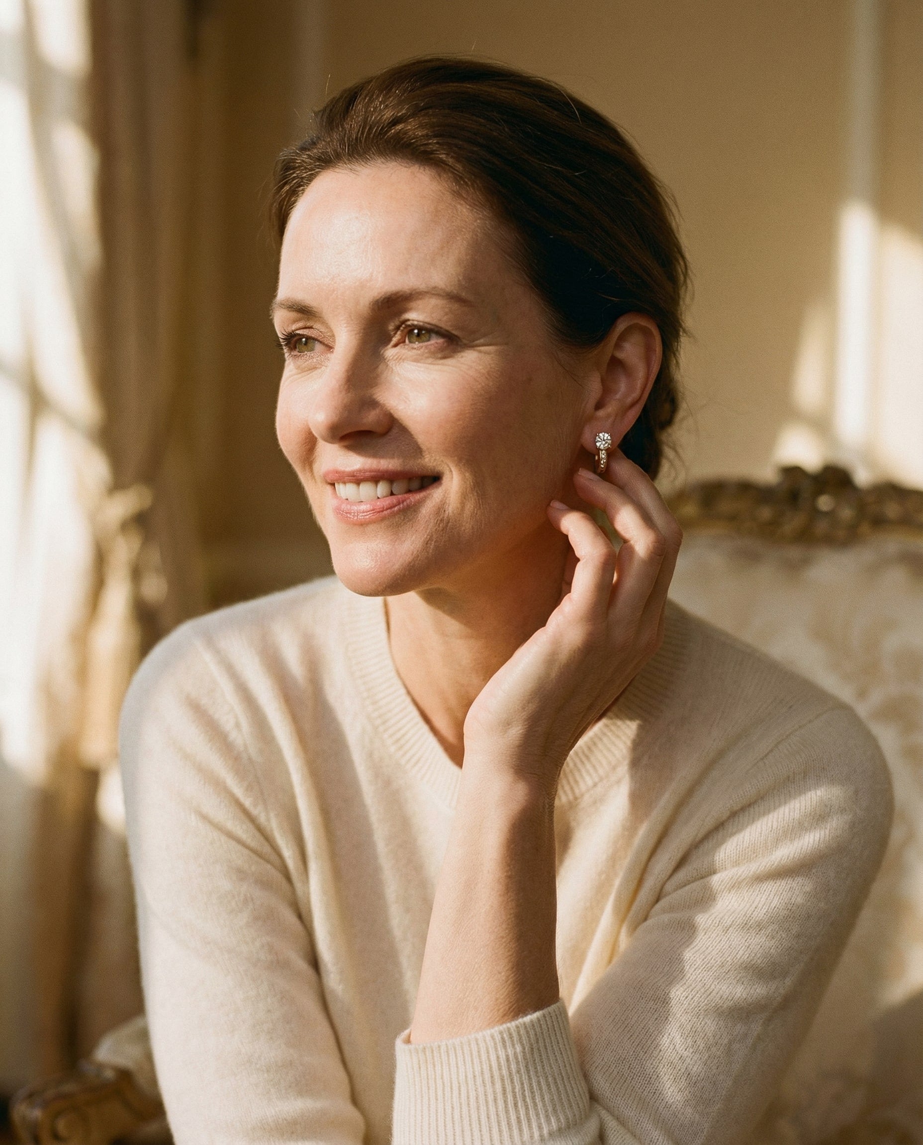 Moissanite Hoop Earrings