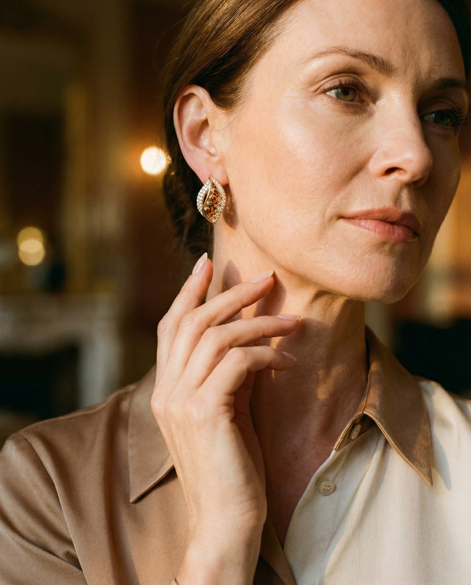 Isola Rosavere Gold Earrings