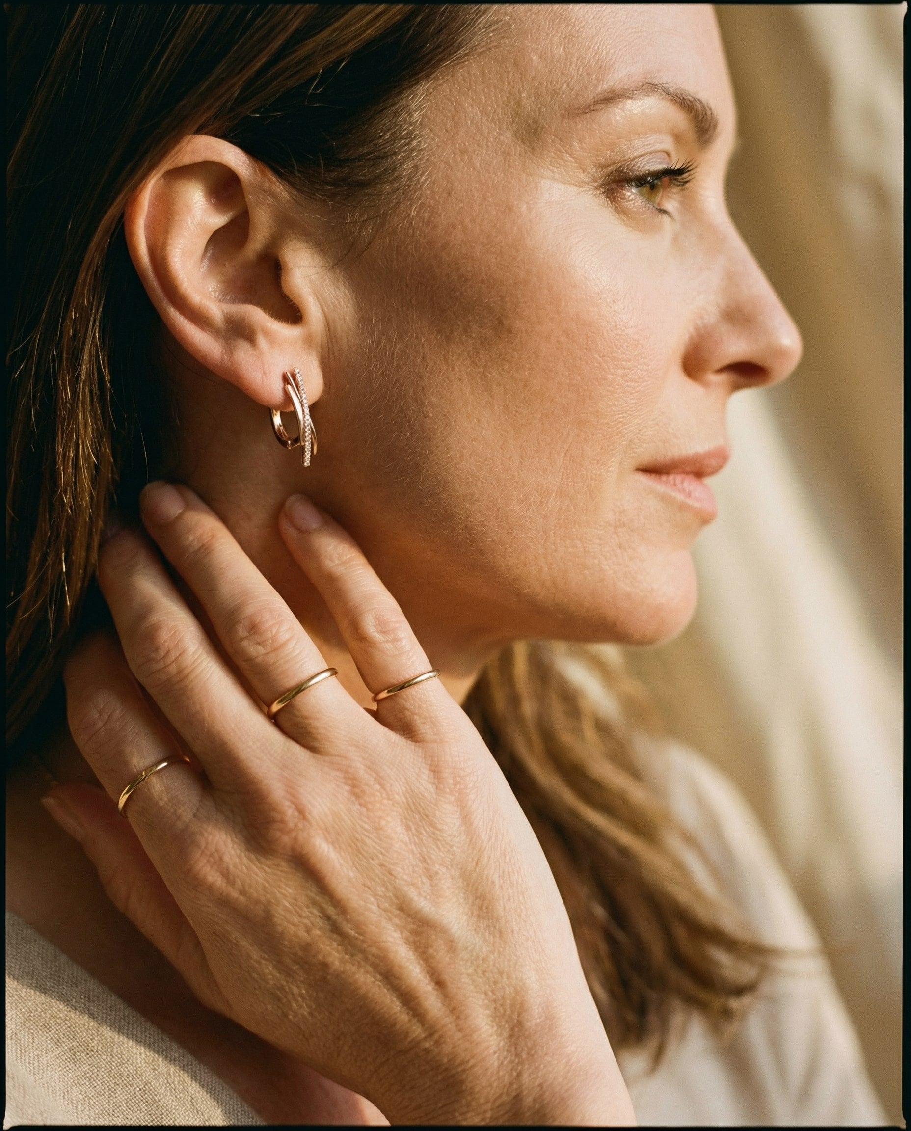 Elegant Gold Cross Earrings