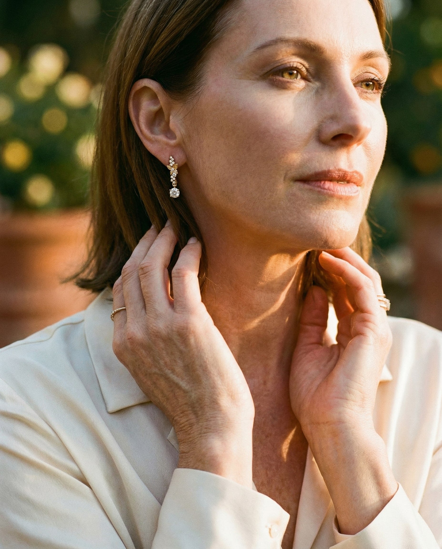 Elegant Gold Cubic Zirconia Earrings