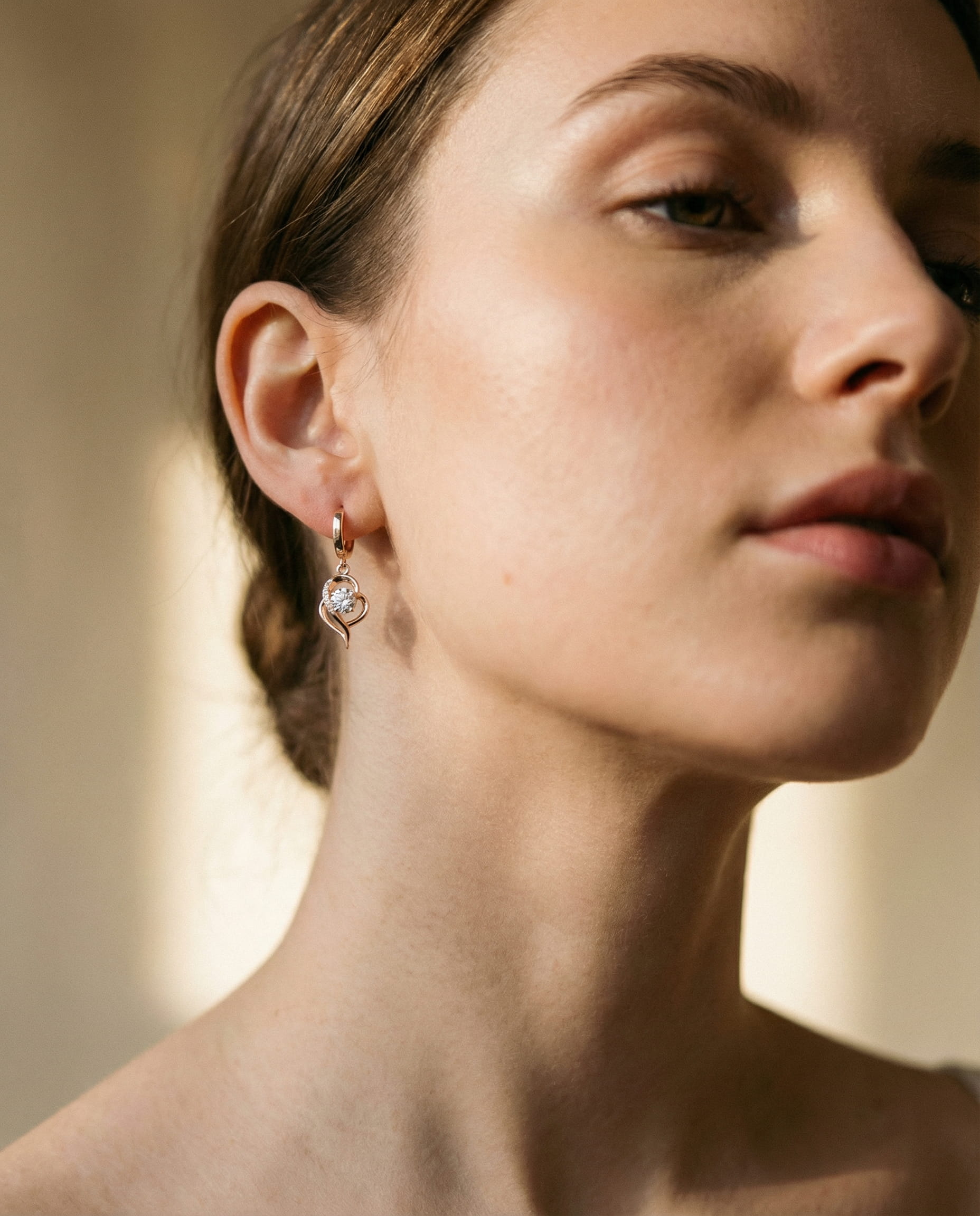 Silver and Zirconia Inlaid Floral Earrings