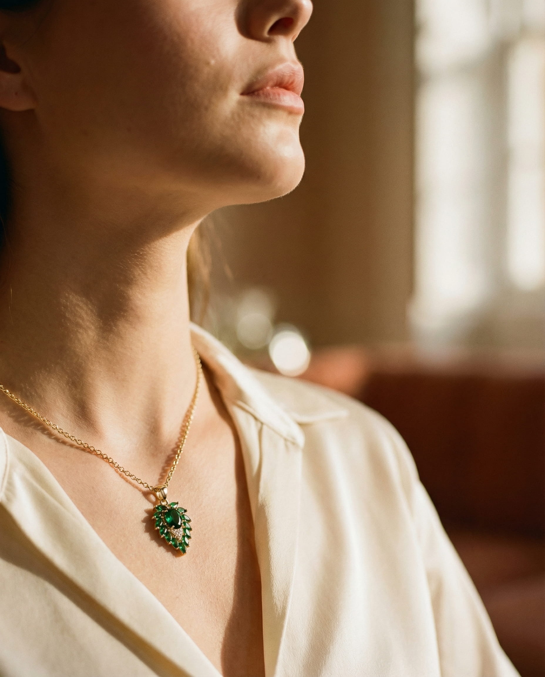 Matilda Emerald Heart Necklace