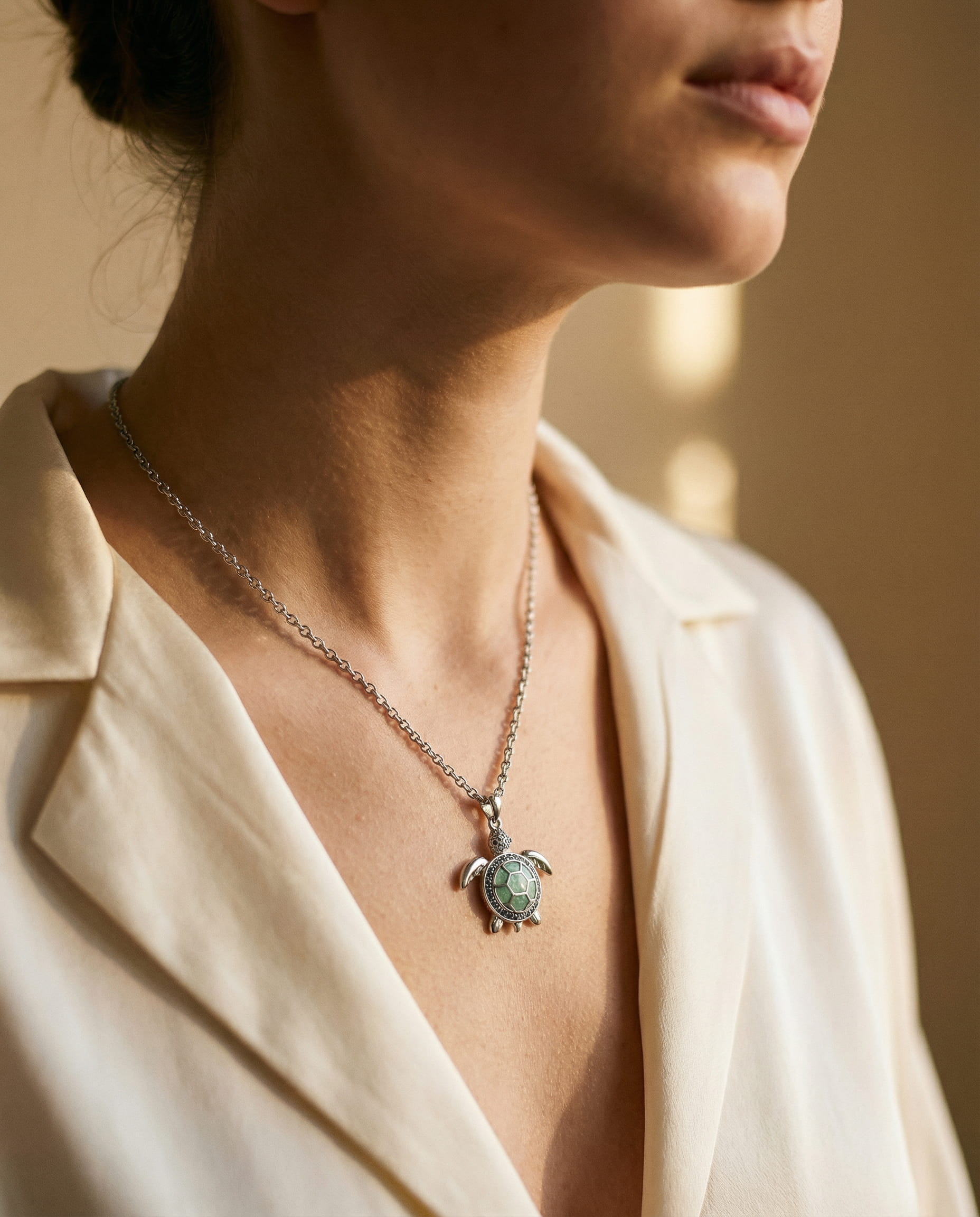 Turtle and Turquoise Opal Necklace