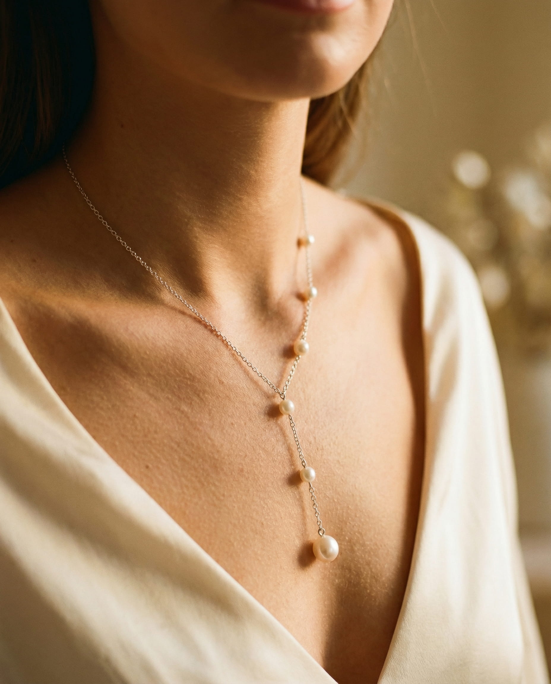 Silver Freshwater Pearl Necklace