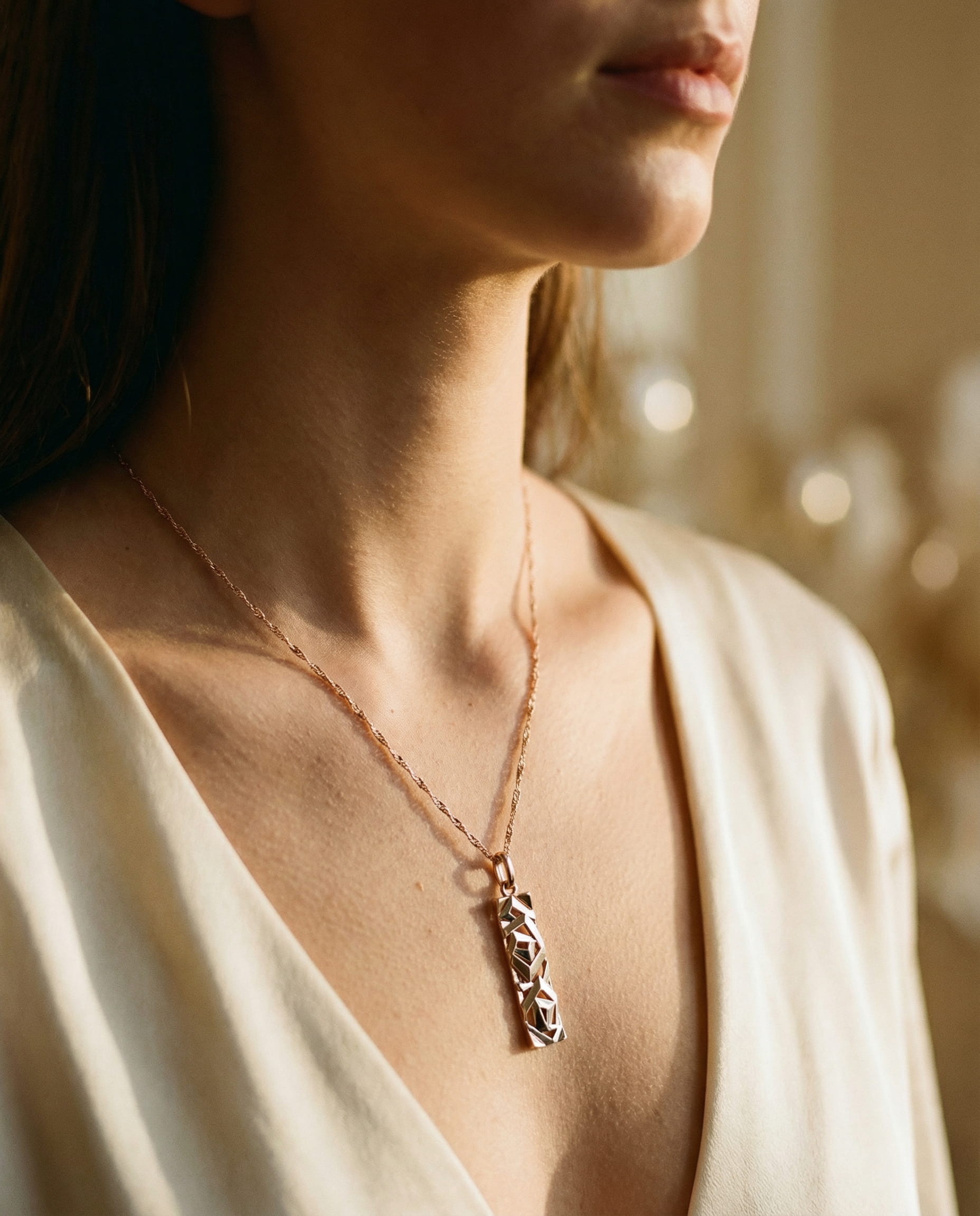 Elegant Silver and Gold Necklace