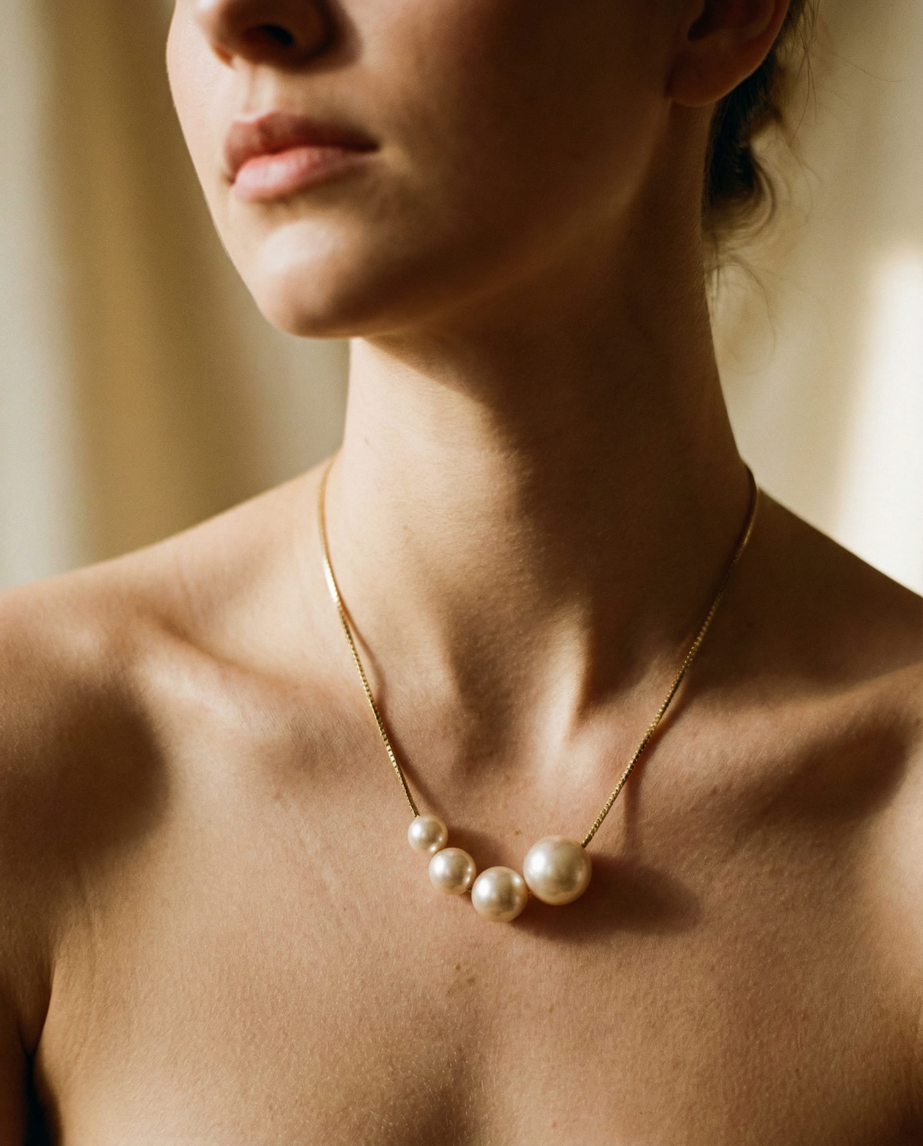Gold Freshwater Pearl Necklace
