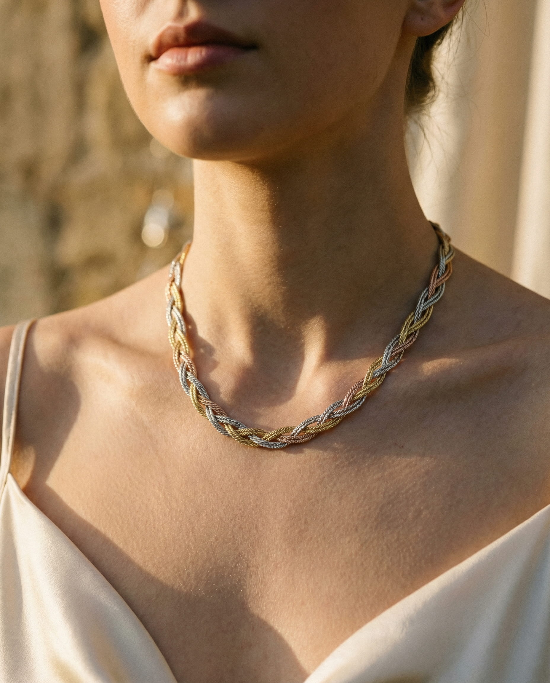 Elegant Gold and Silver Necklace