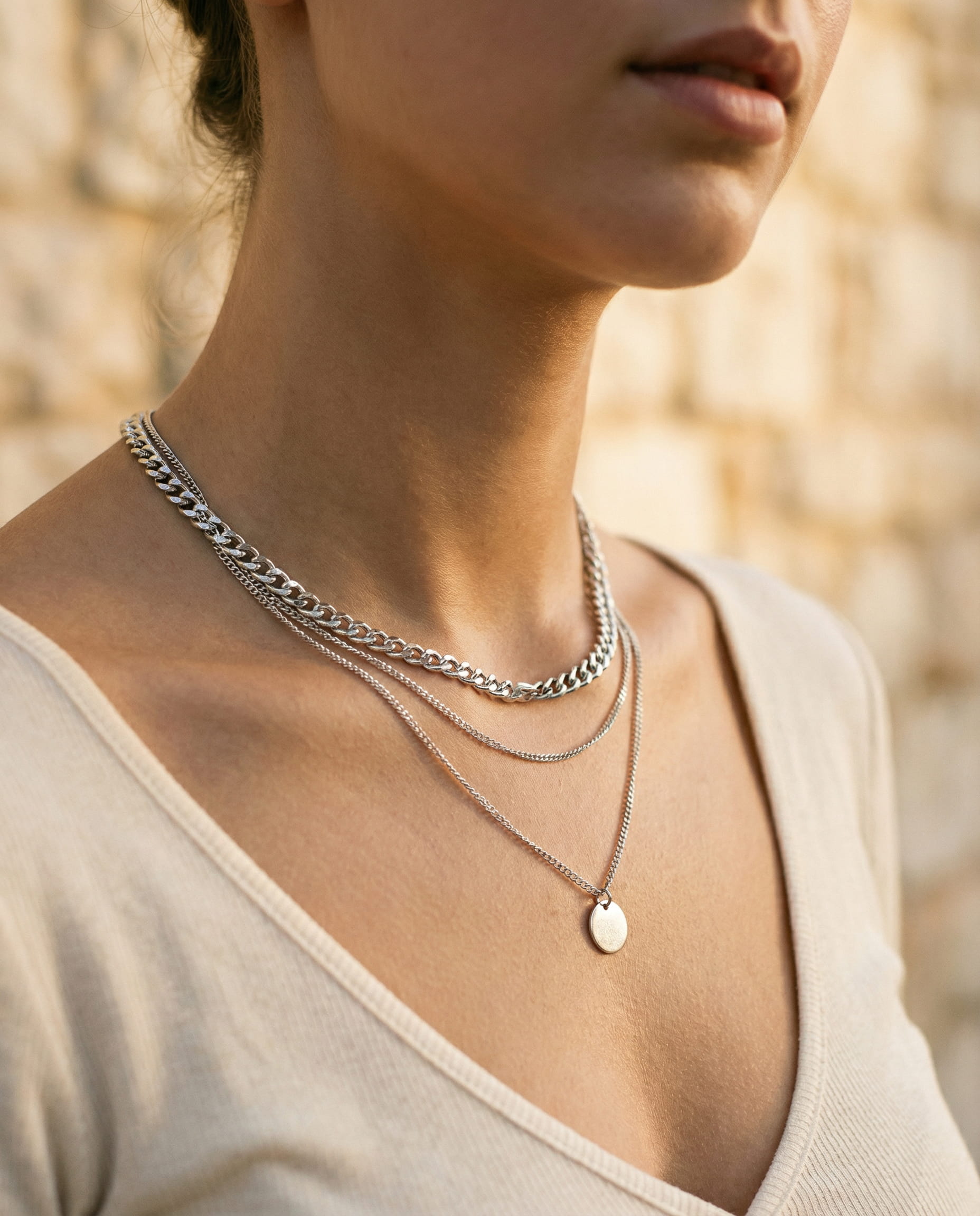 Gold and Silver Plated Necklace