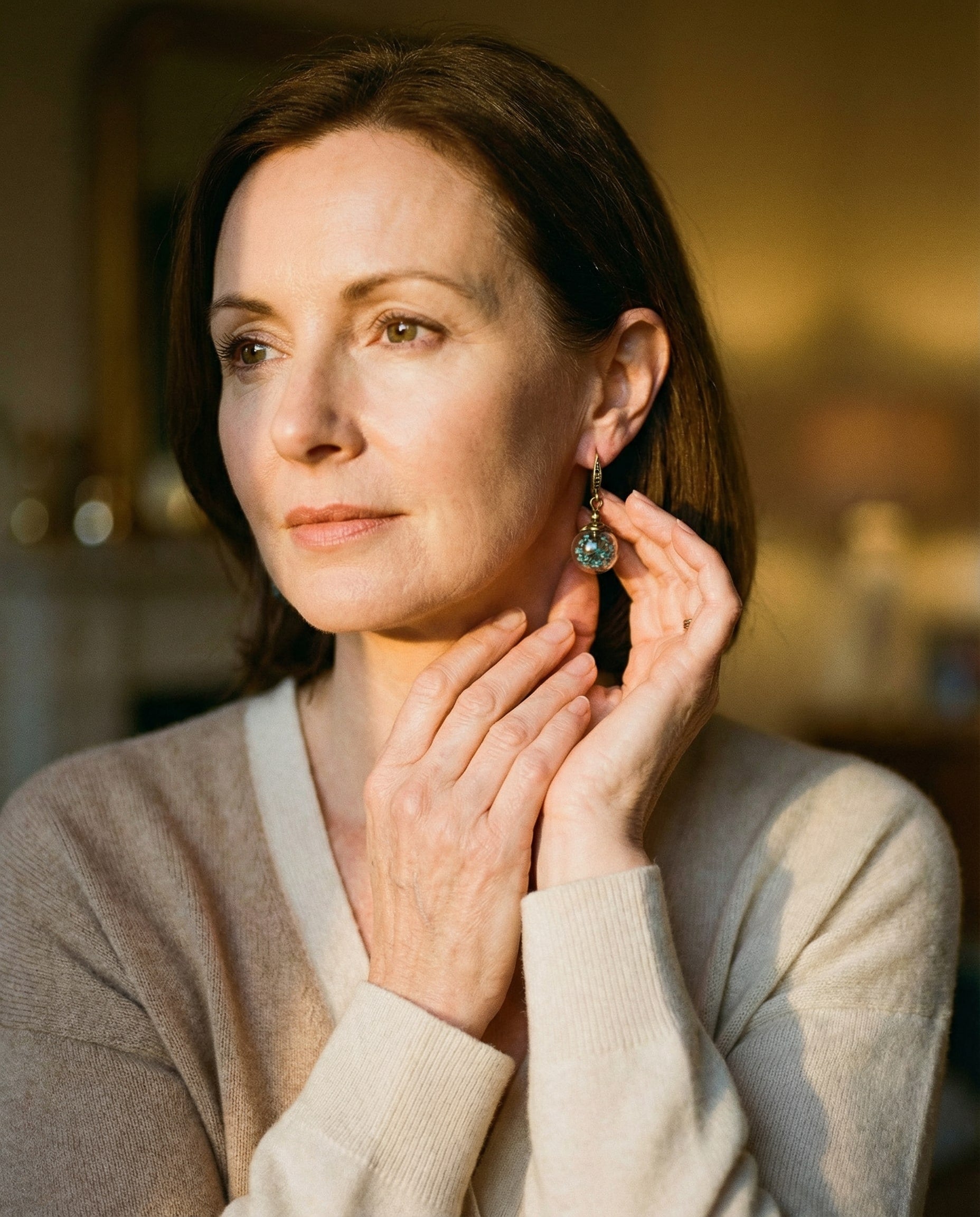 Vintage Antique Gold Floral Earrings