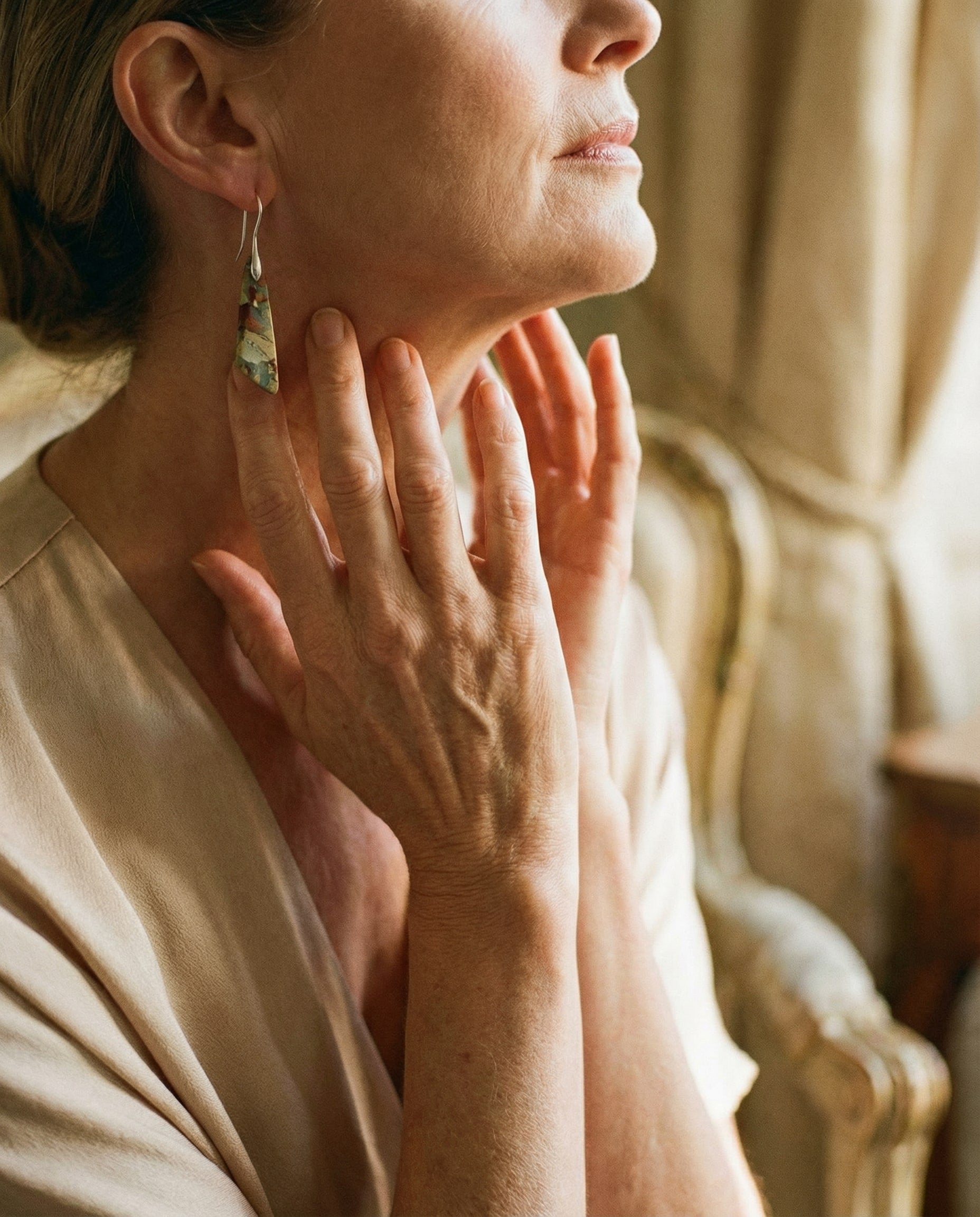 Vintage Earrings with Natural Stones