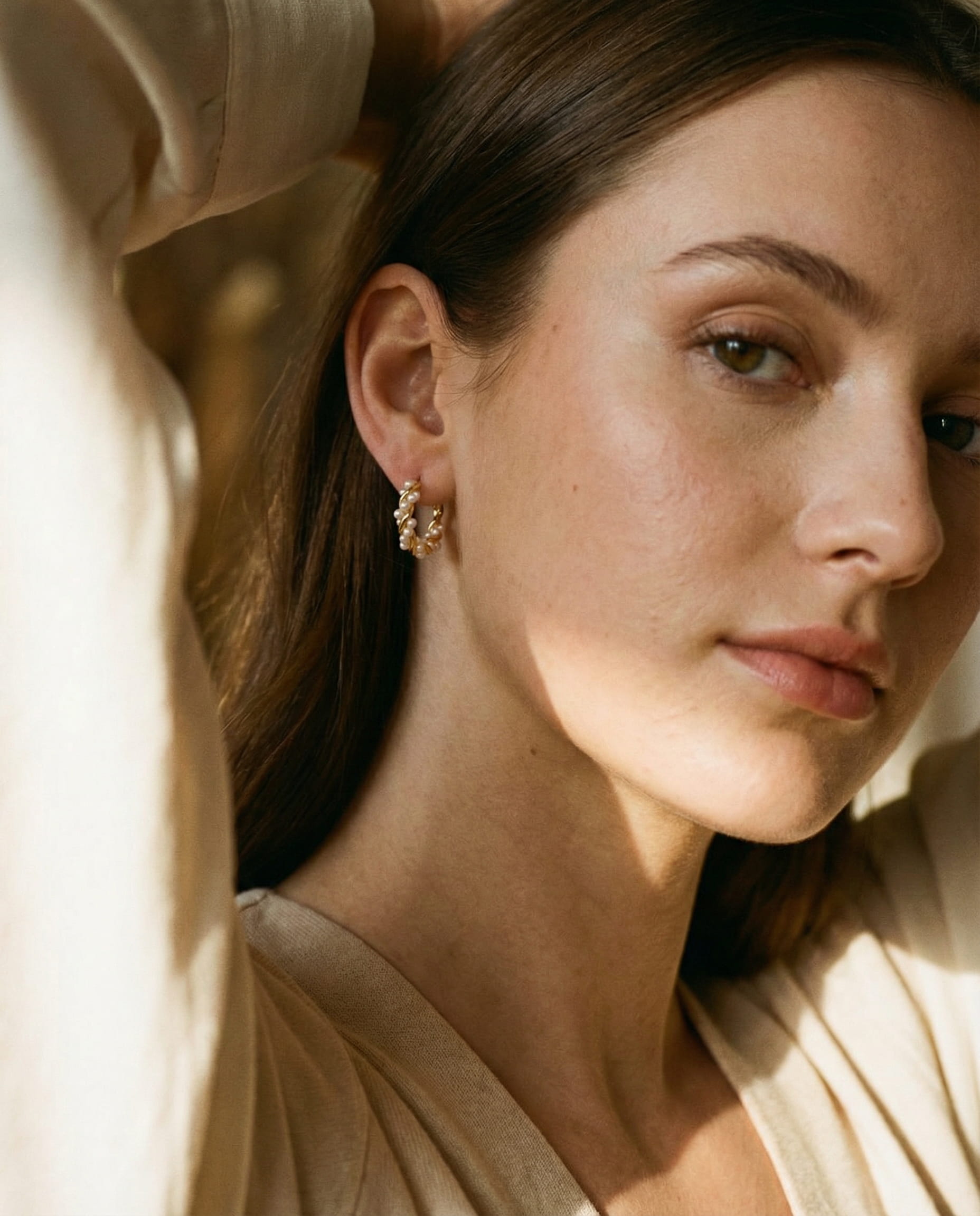 Elegant Round Pearl Earrings