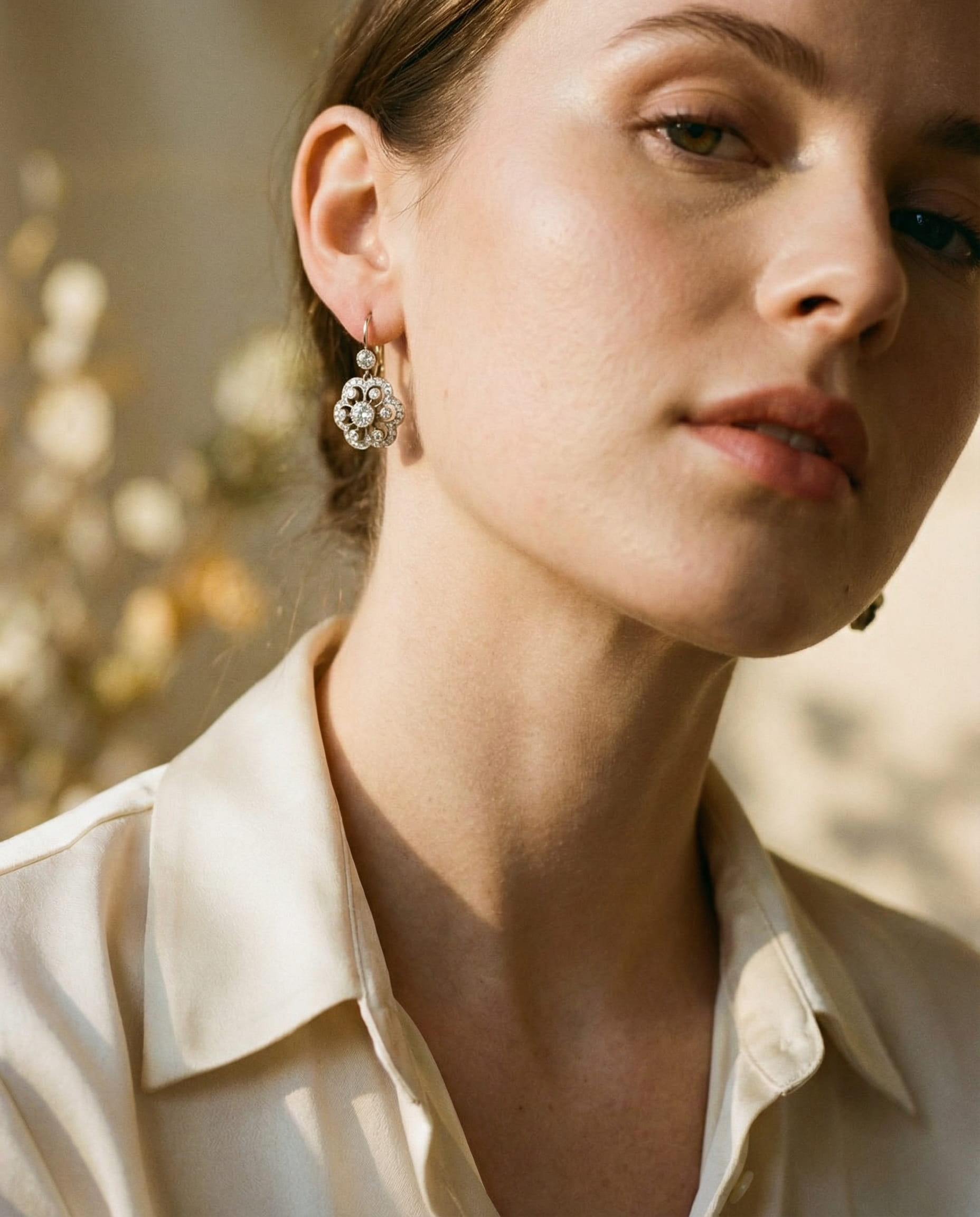 Vintage Crystal Mandala Earrings