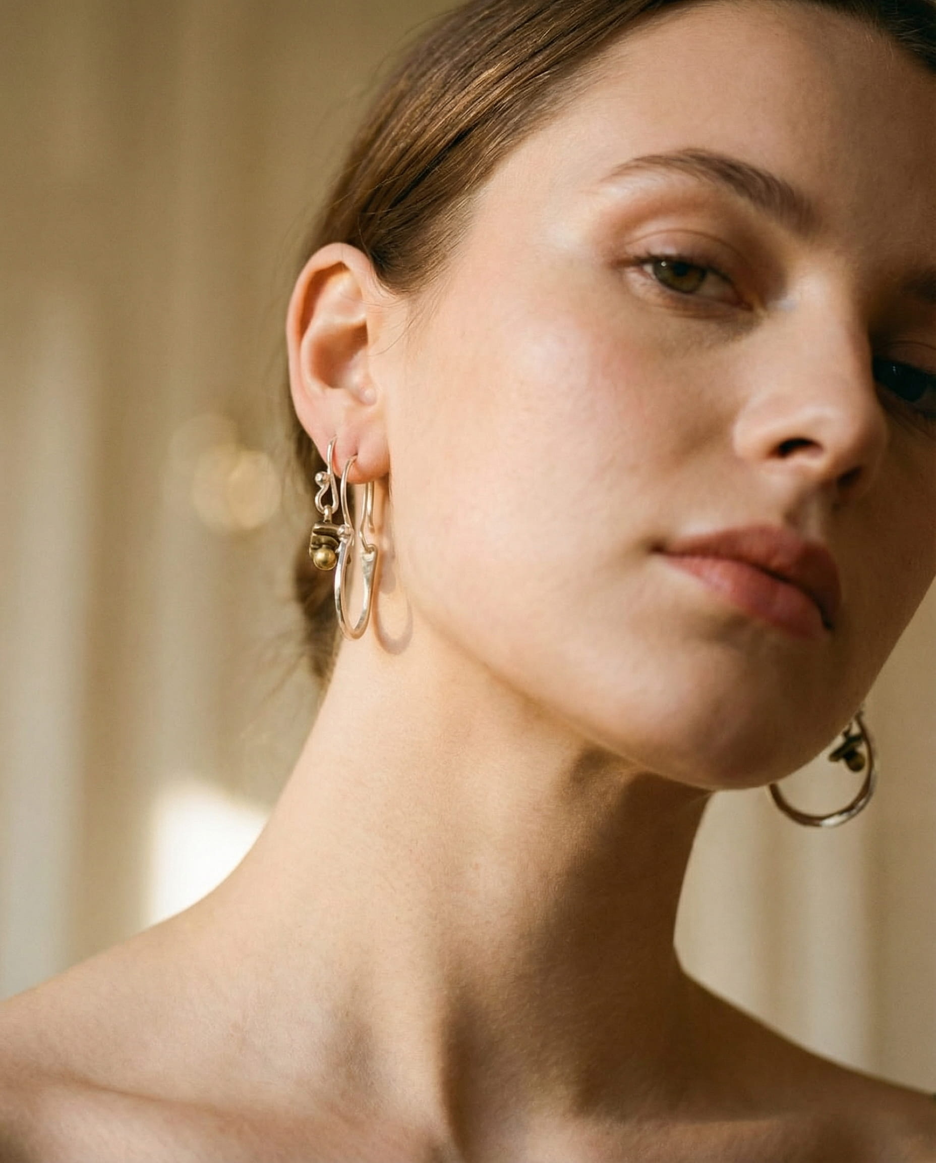 Vintage Silver Hoops