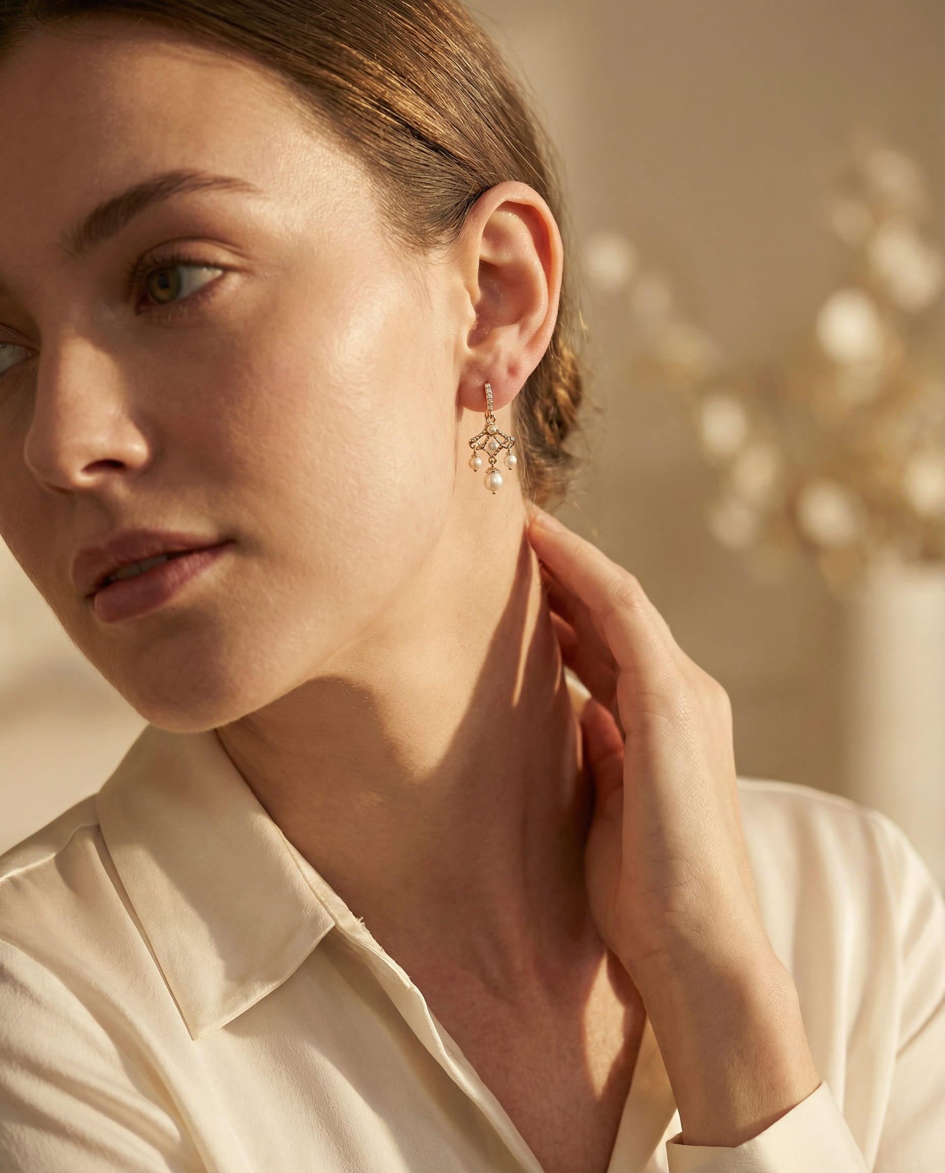 Crystal Flower Earrings