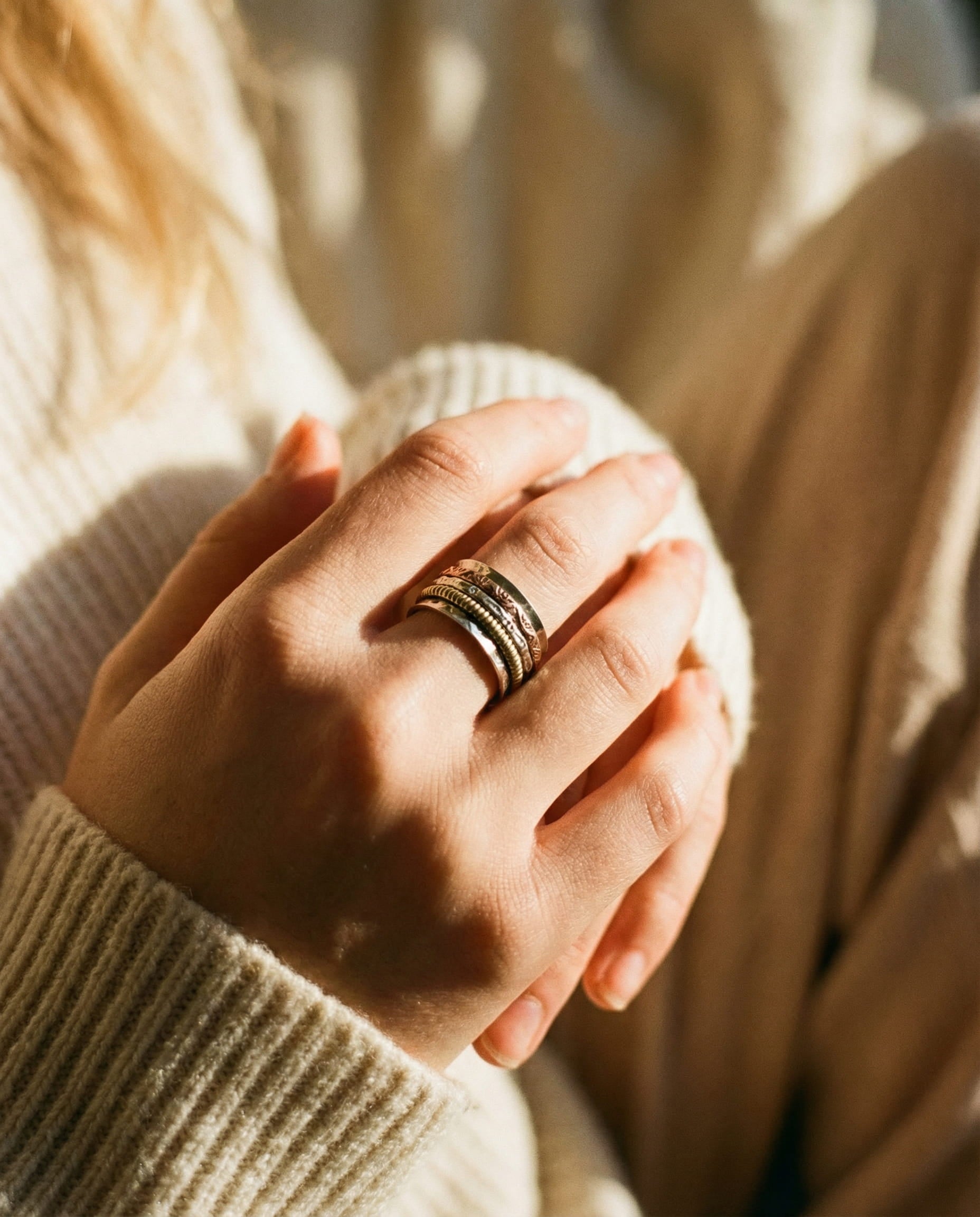 Vintage Gold and Silver Rose Ring