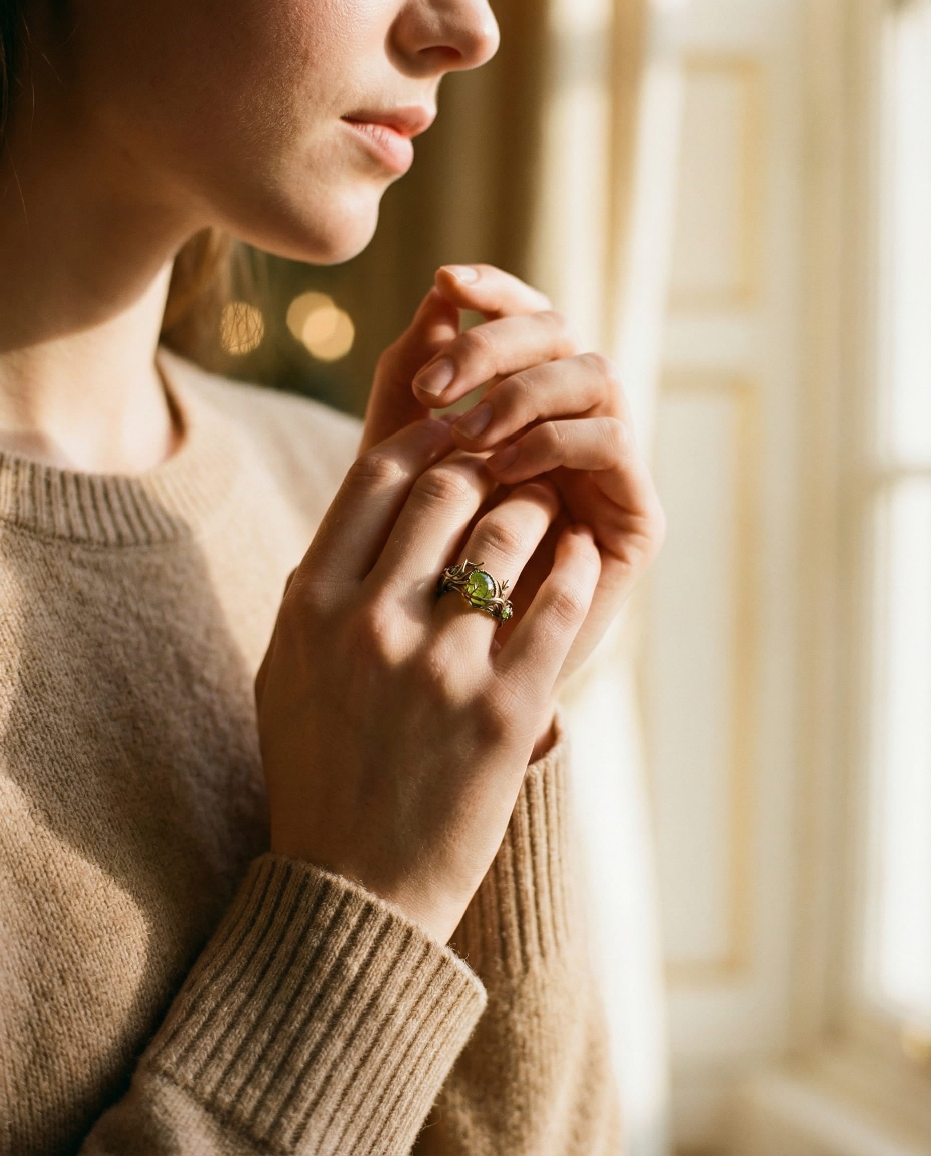 Nature Green Opal Ring