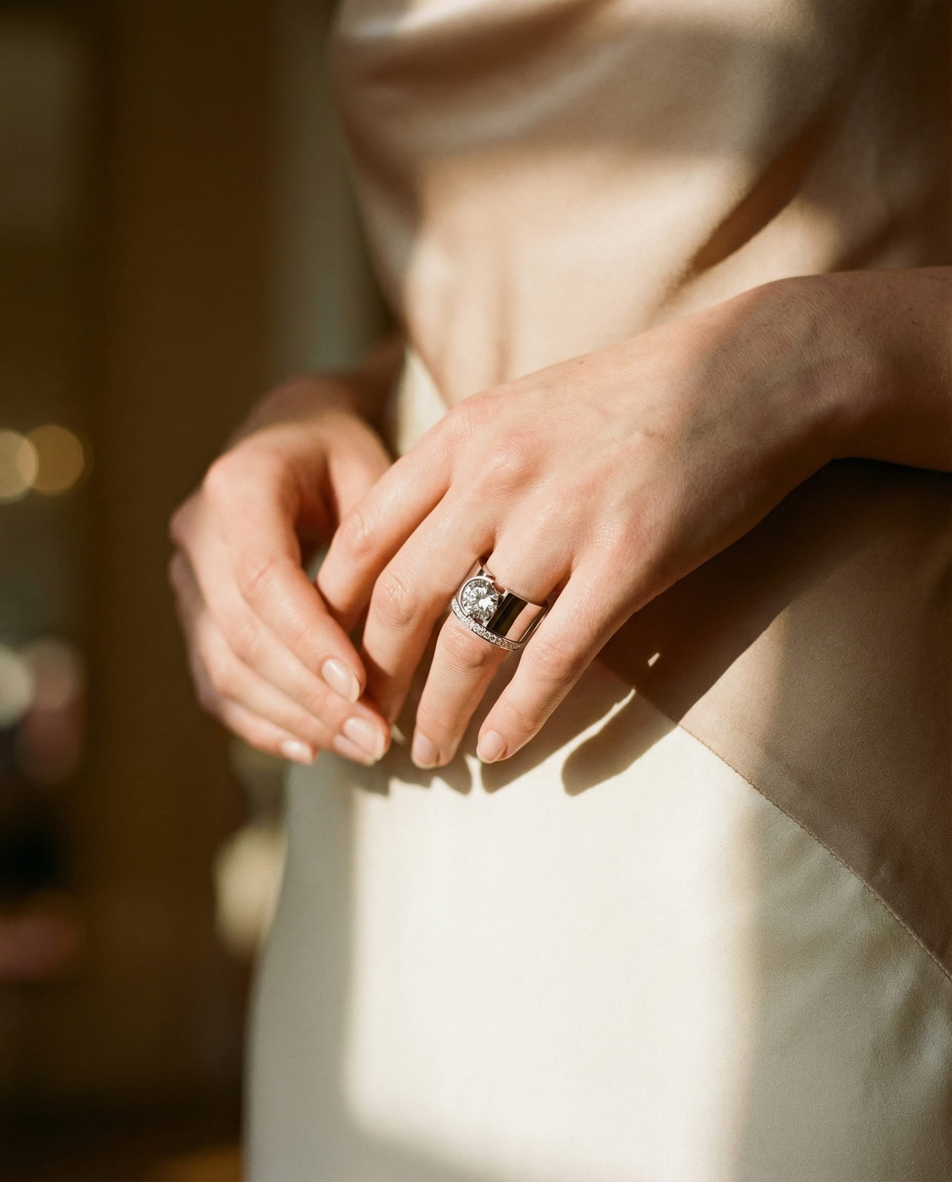 Vintage Silver Sparkling Cubic Zirconia Ring