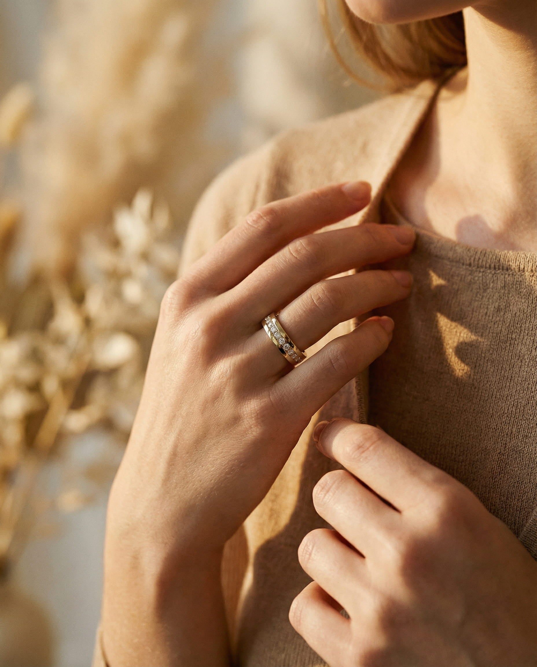 Vintage Gold Cubic Zirconia Ring