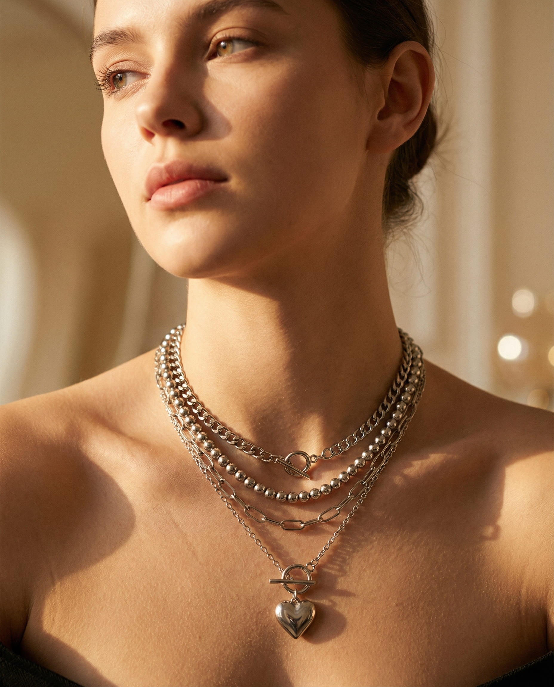 Layered Heart Necklace