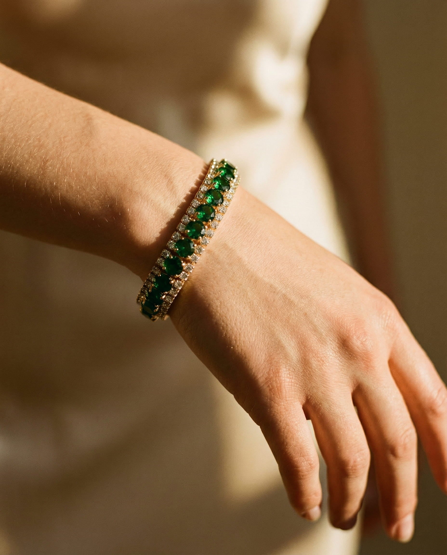 Gold and Green Bracelet