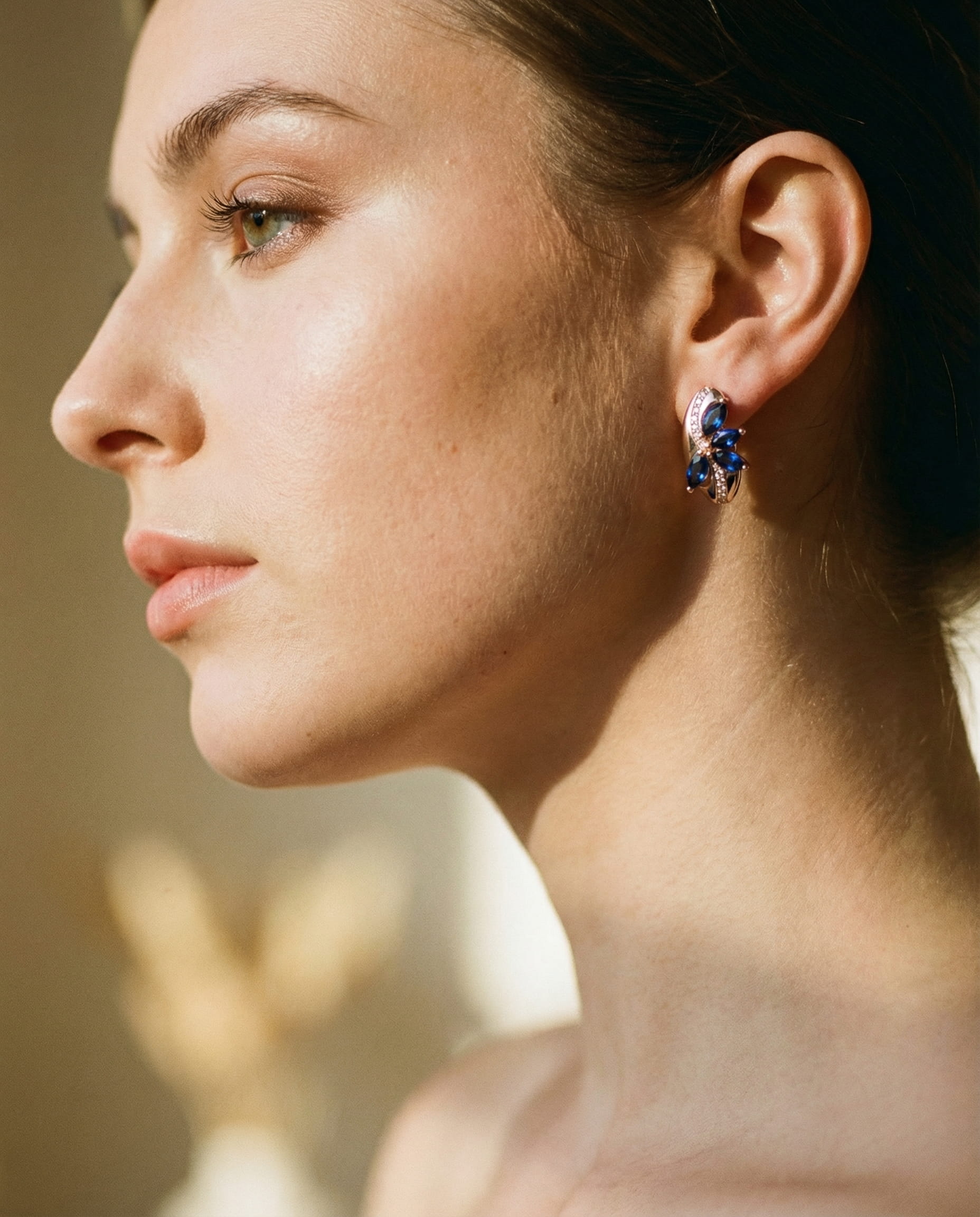 Elegant Blue Crystal Earrings